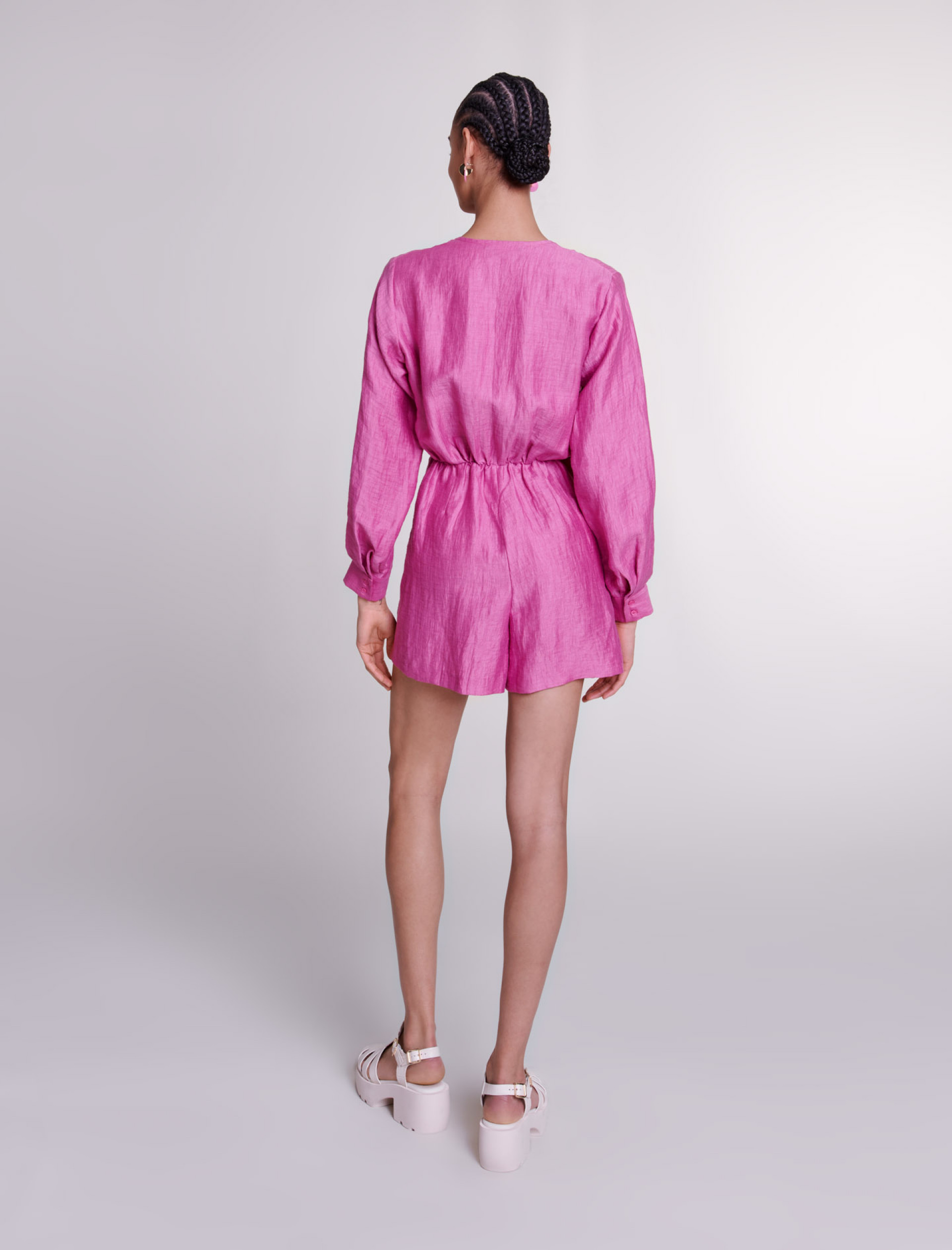 Льняной комбинезон-шорты Льняной комбинезон-шорты