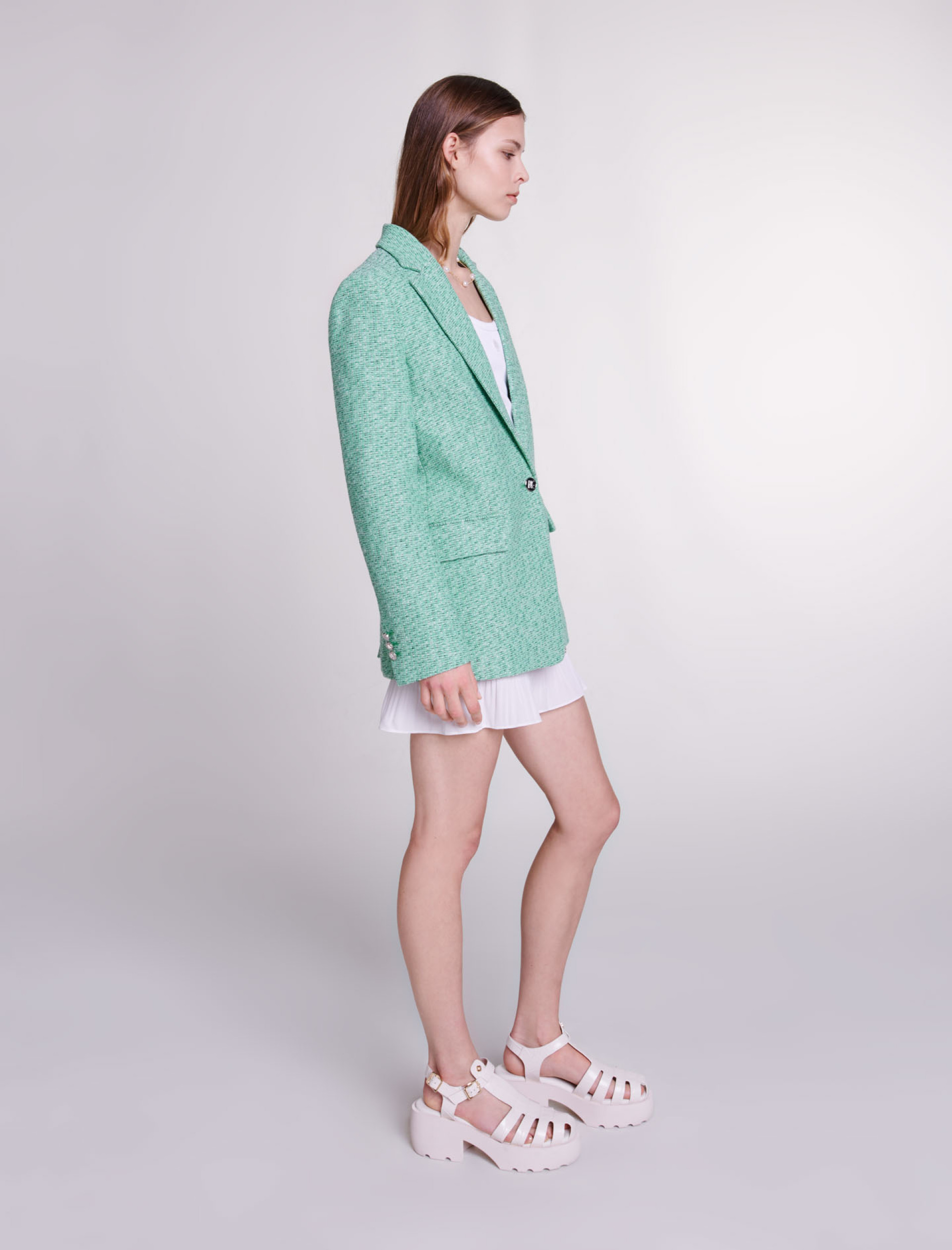 Жіночий зелений жакет