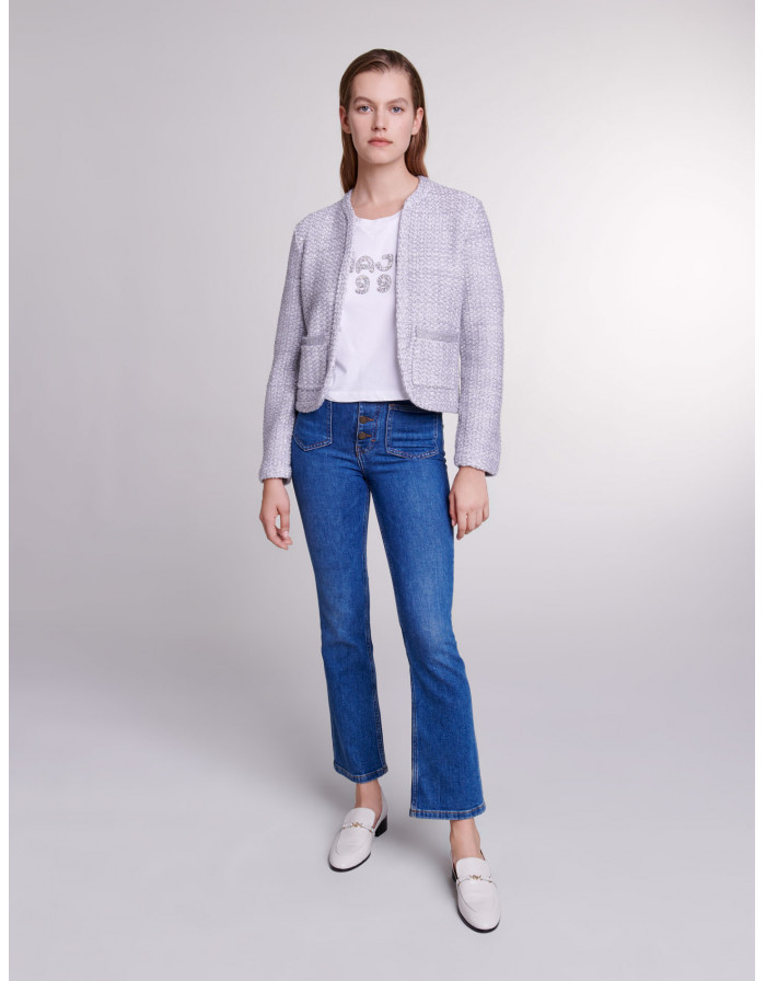 Жіночий срібний кардиган