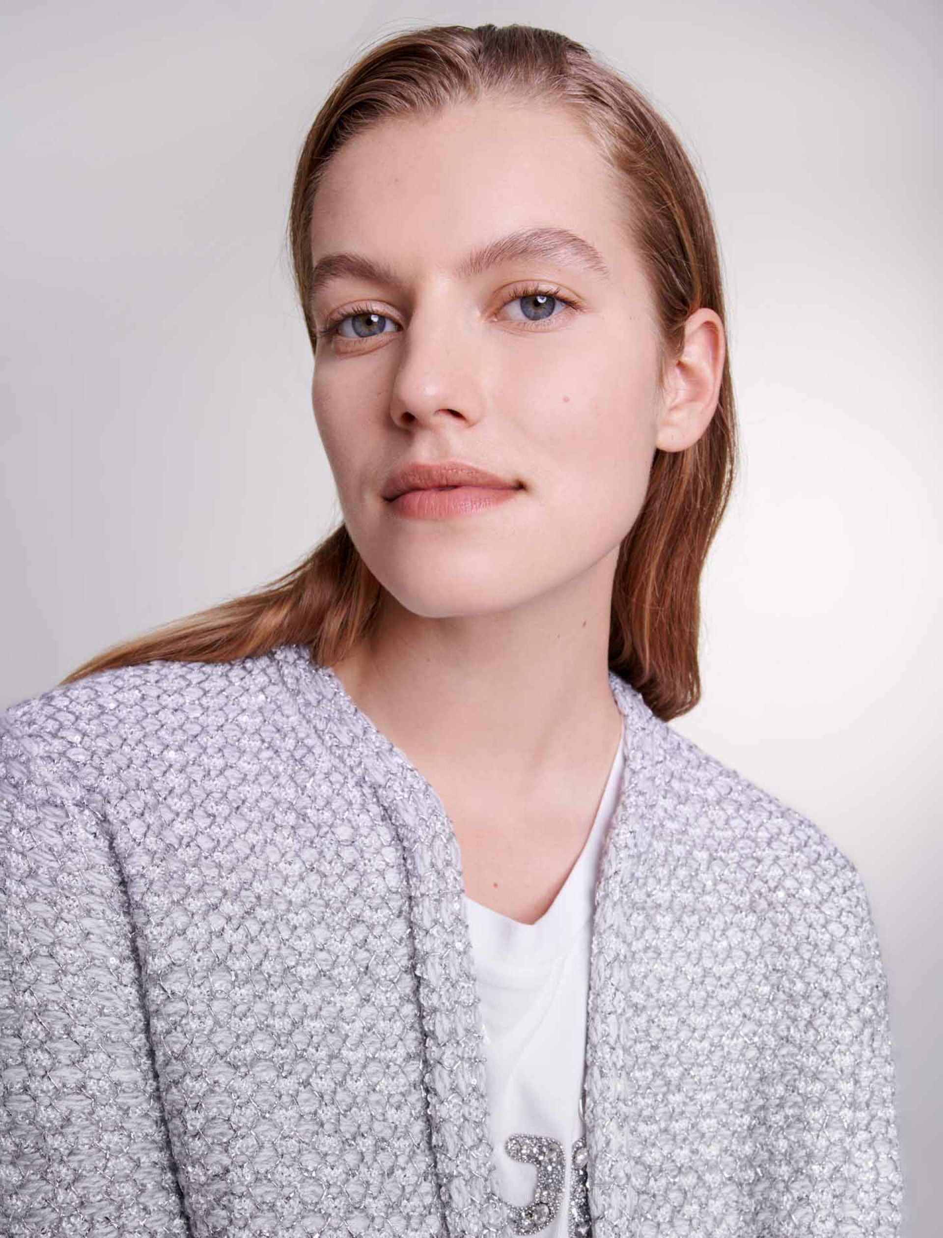 Жіночий срібний кардиган