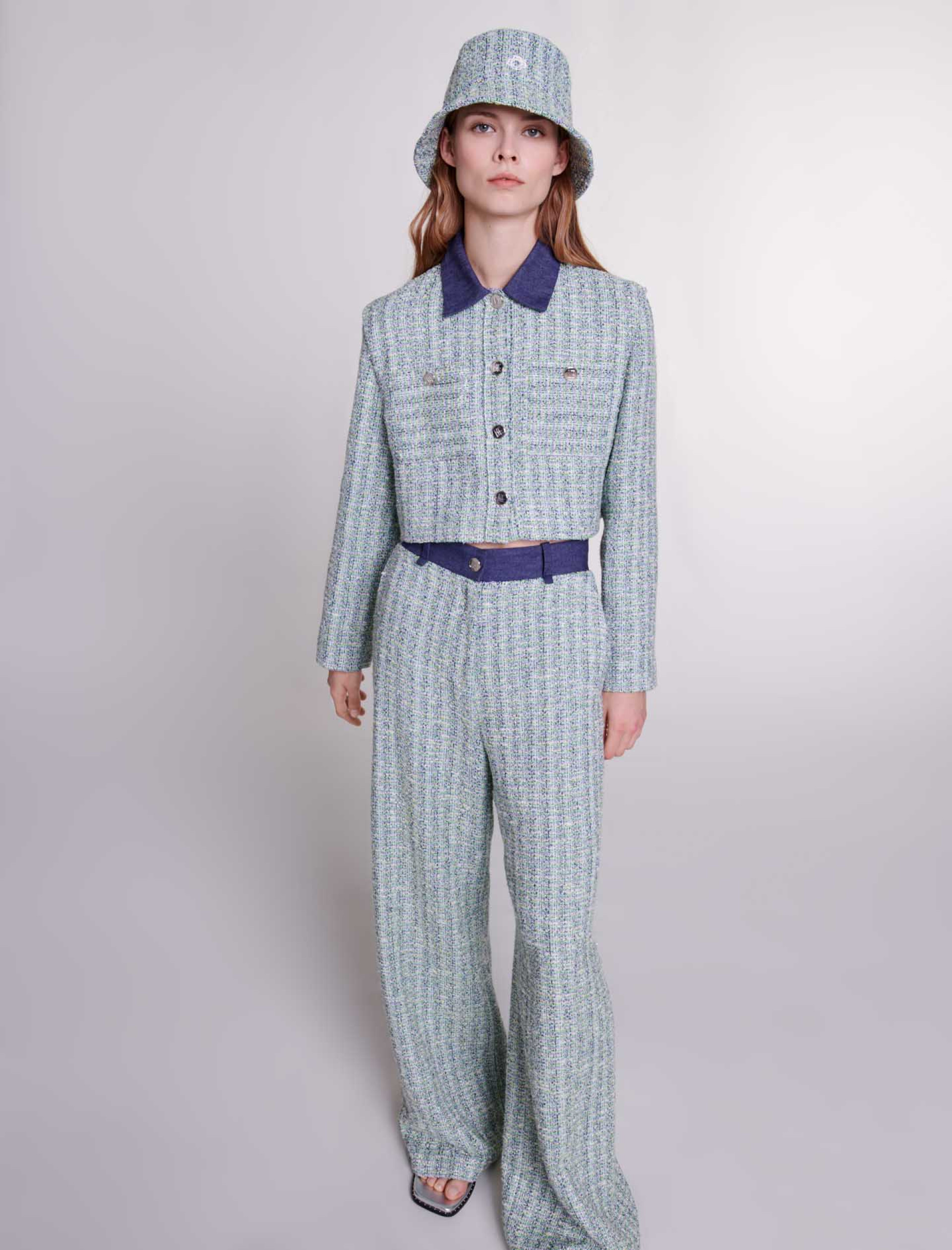 Широкі твідові брюки Широкі твідові брюки