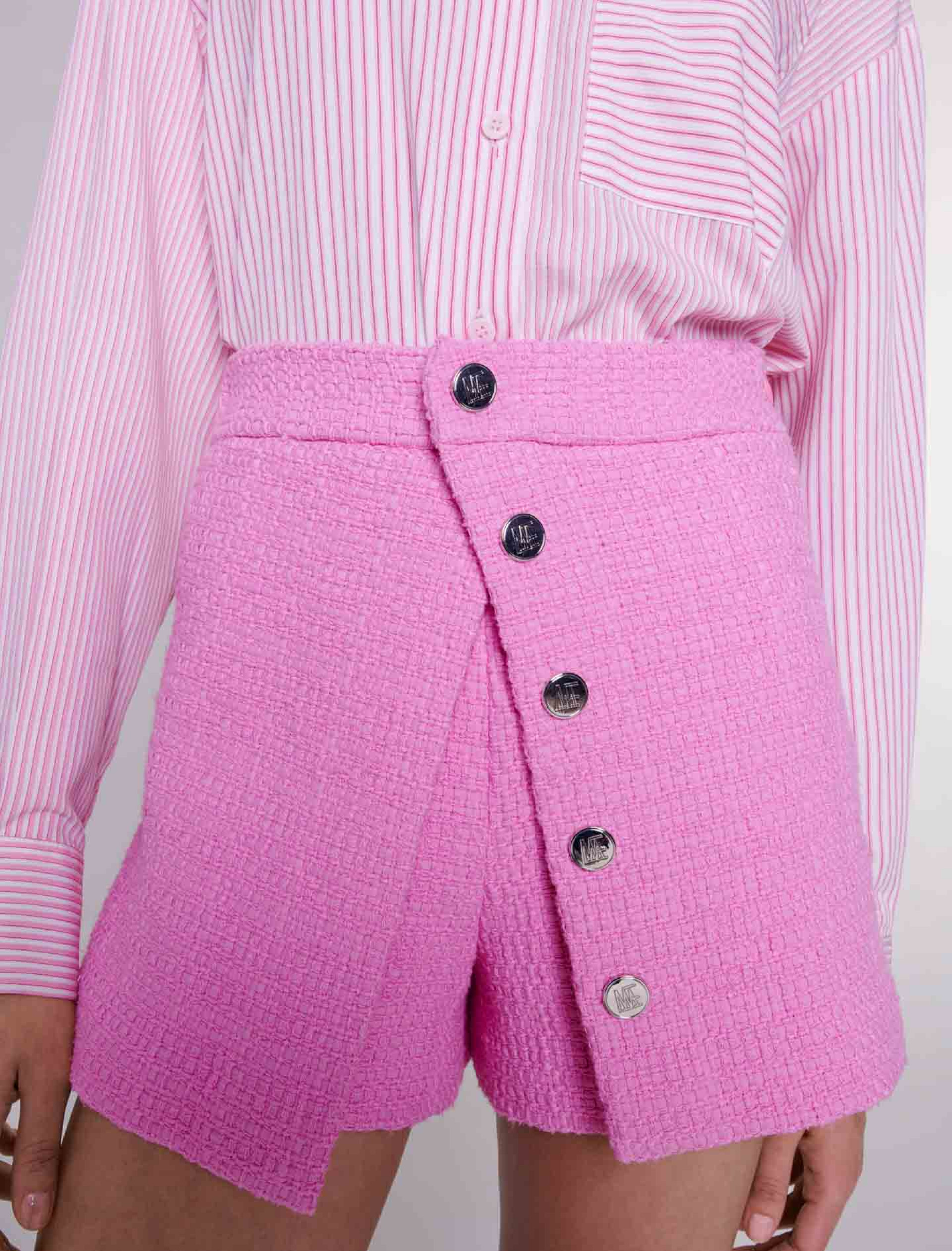 Твідові шорти зі вставками