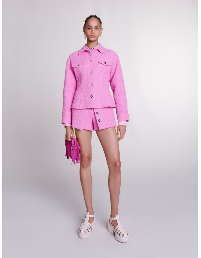 Приталенний твідовий жакет