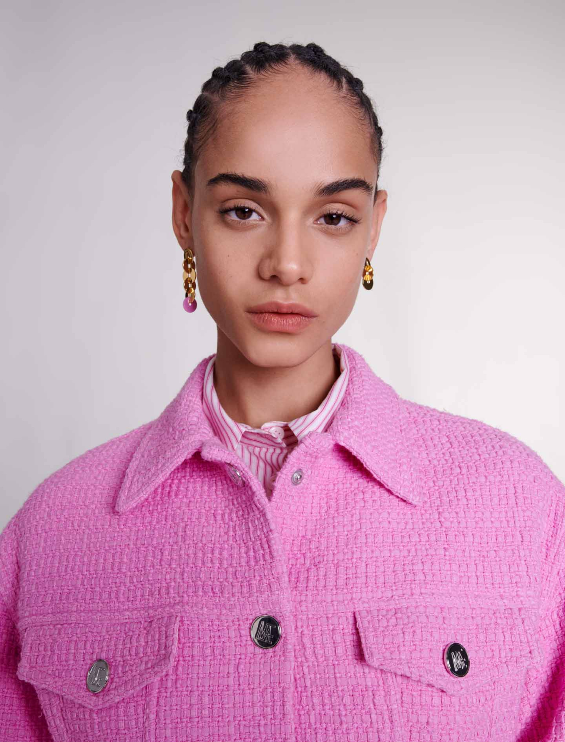 Приталенний твідовий жакет