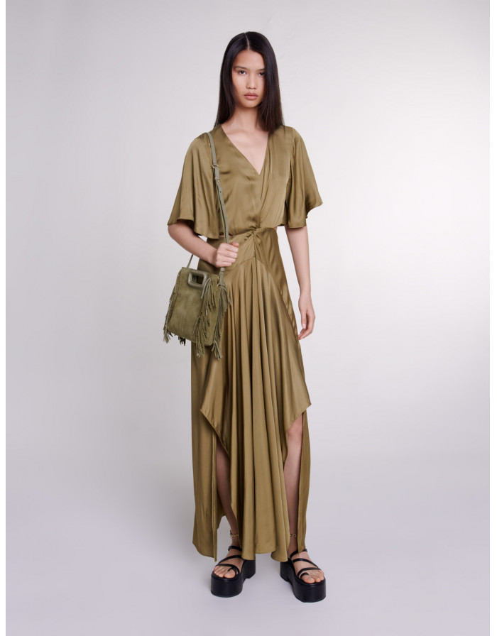 Сукня максі з атласним ефектом