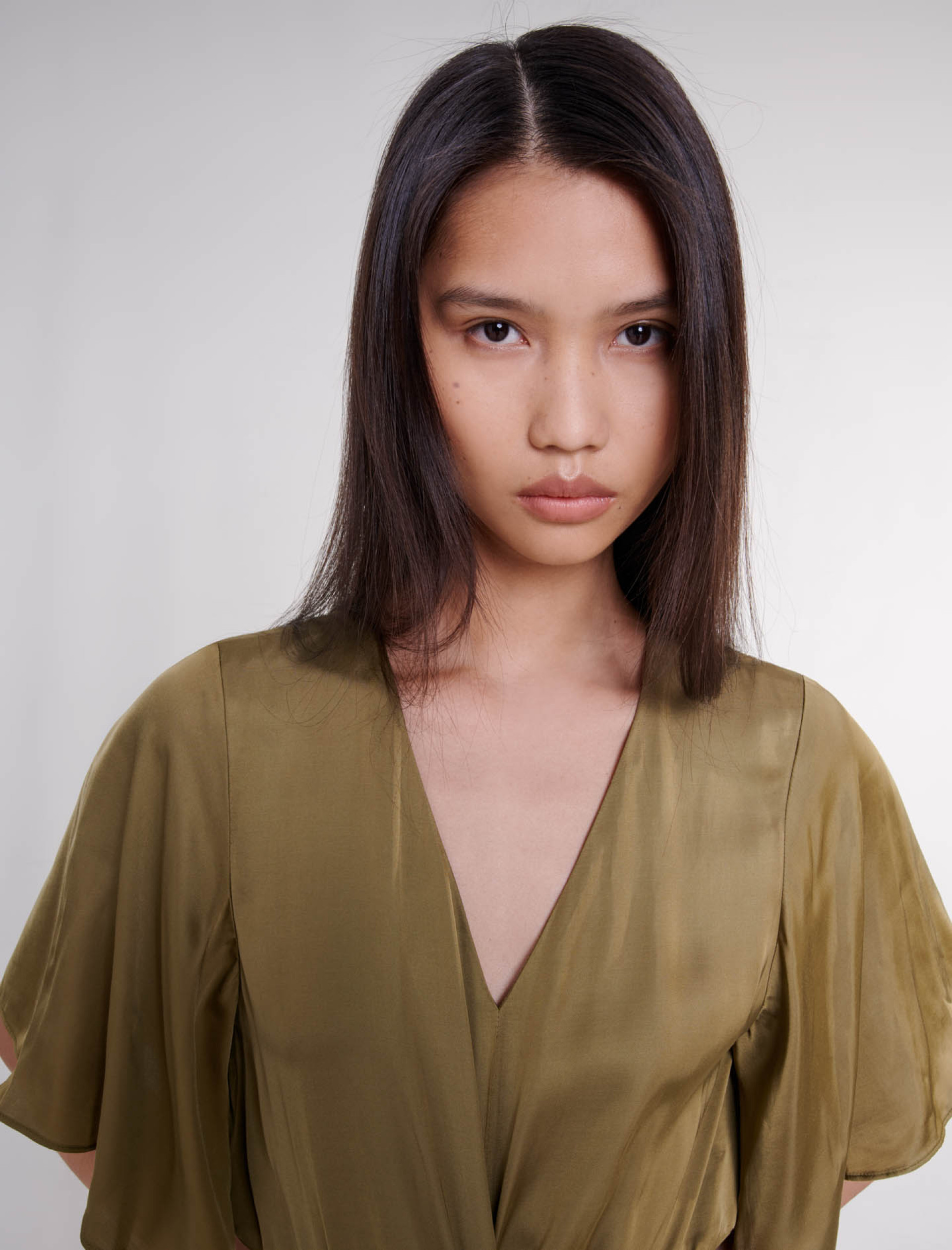 Сукня максі з атласним ефектом