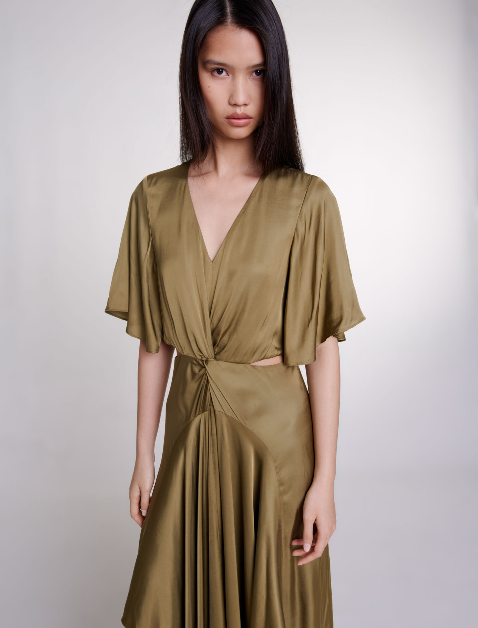 Сукня максі з атласним ефектом