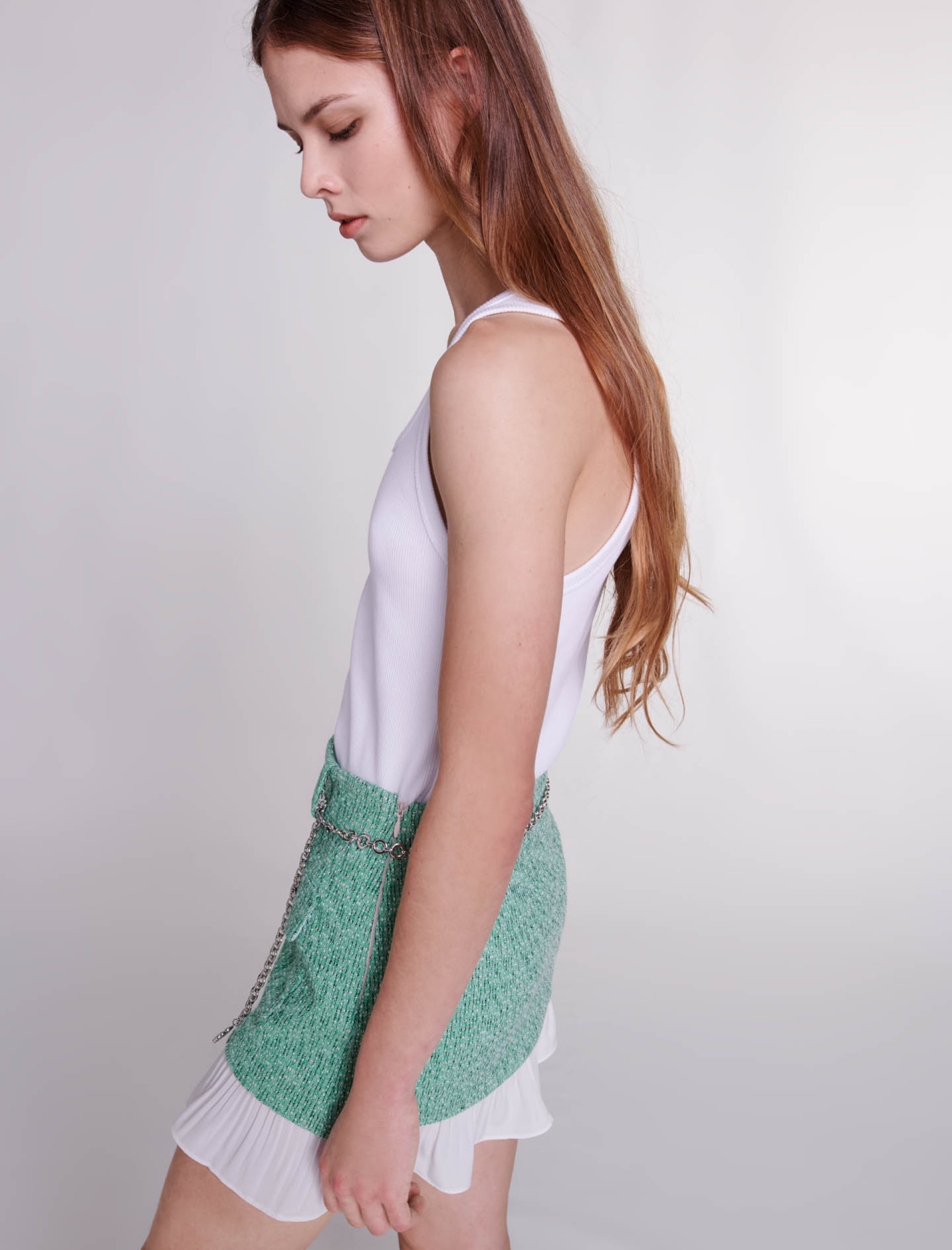 Короткая юбка с ефектом 2в1