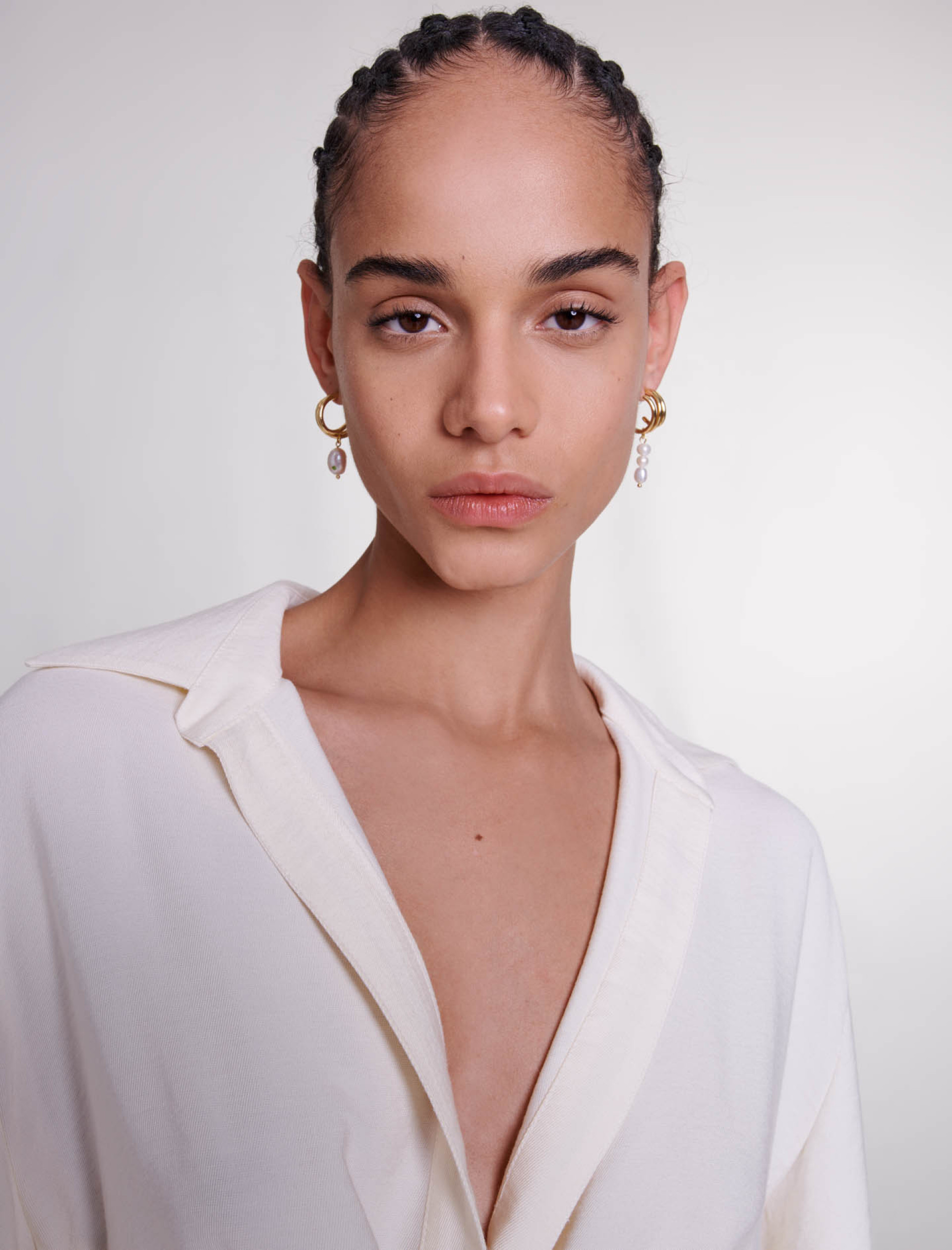 Белый топ с завязкой