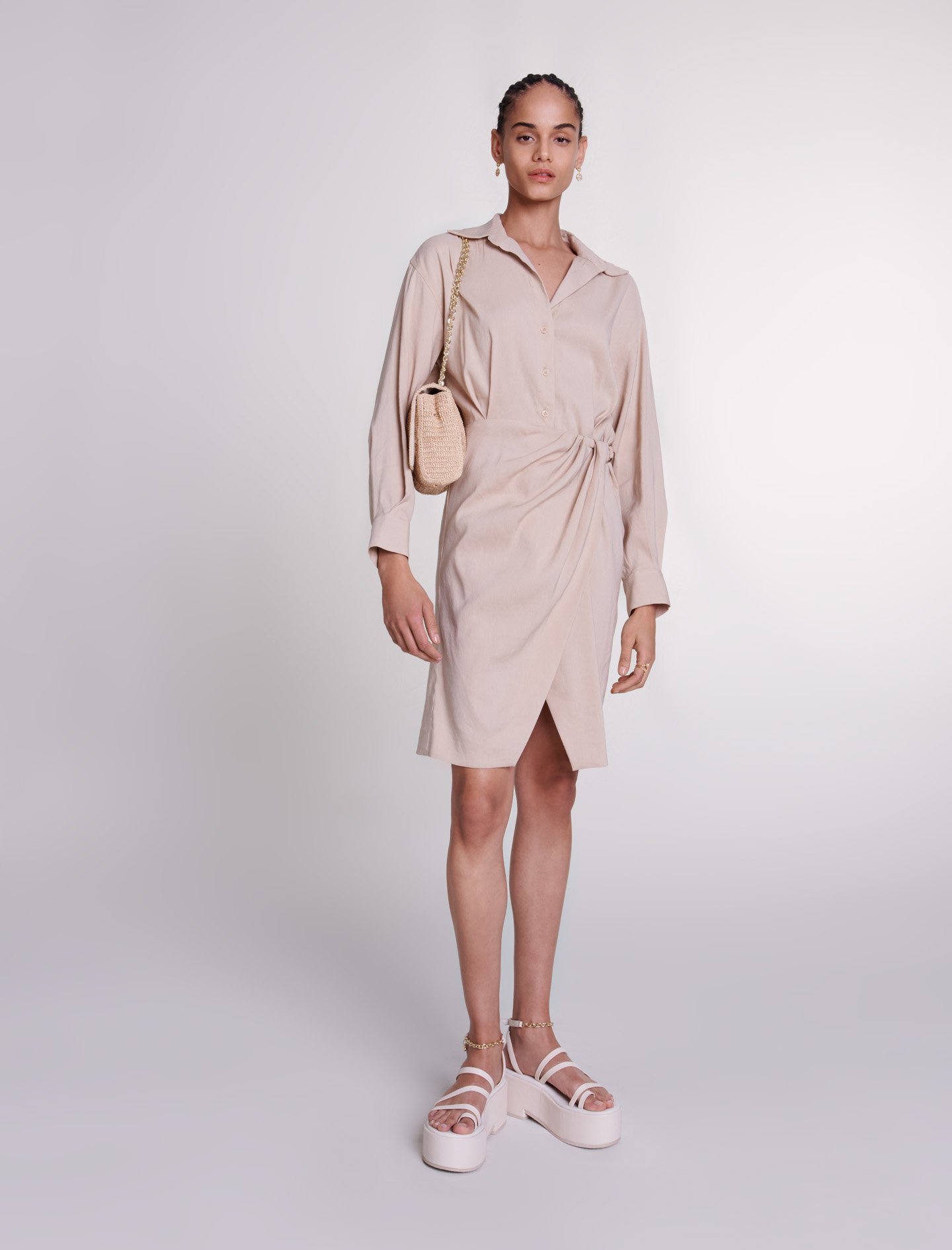 Льняное платье