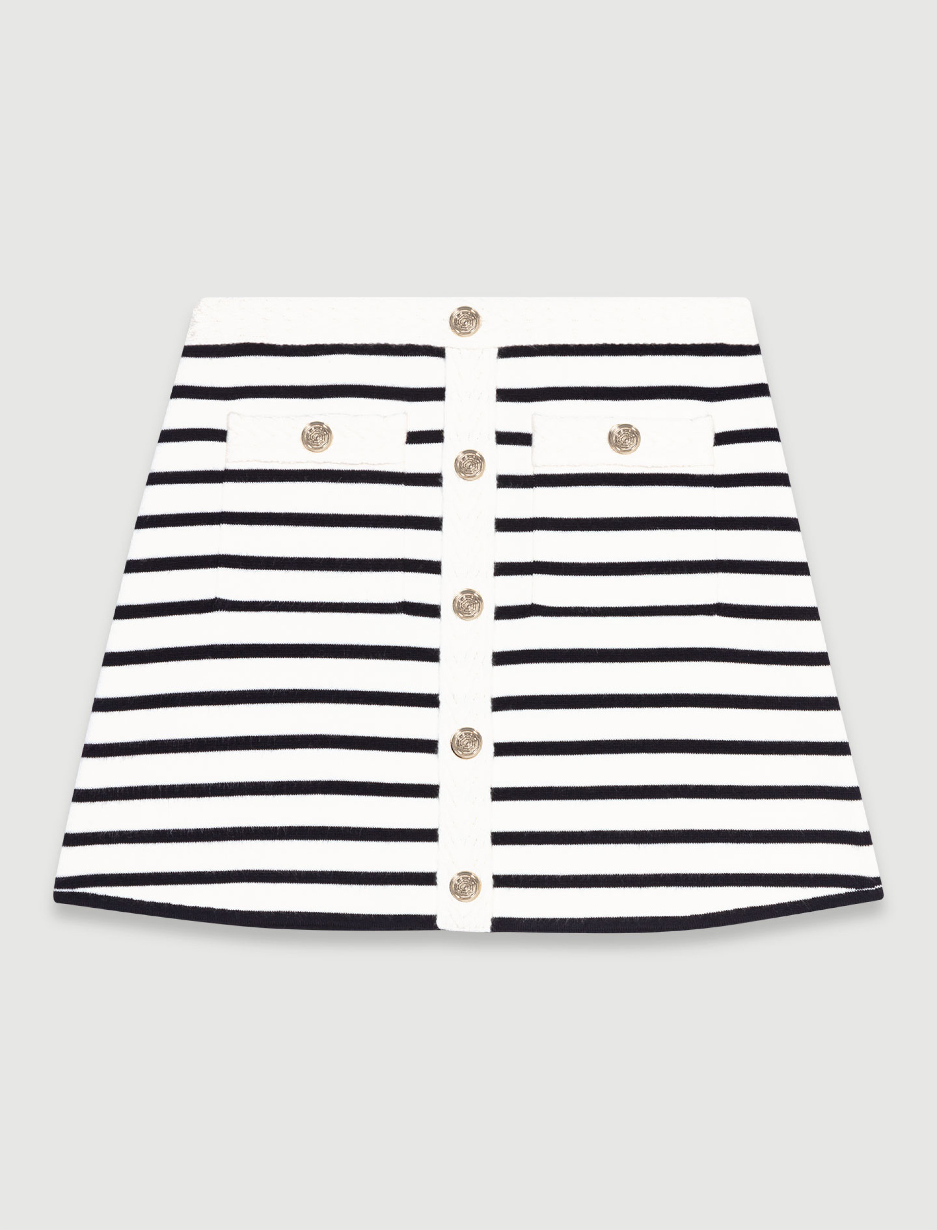 Короткая трикотажная юбка в полоску Короткая трикотажная юбка в полоску