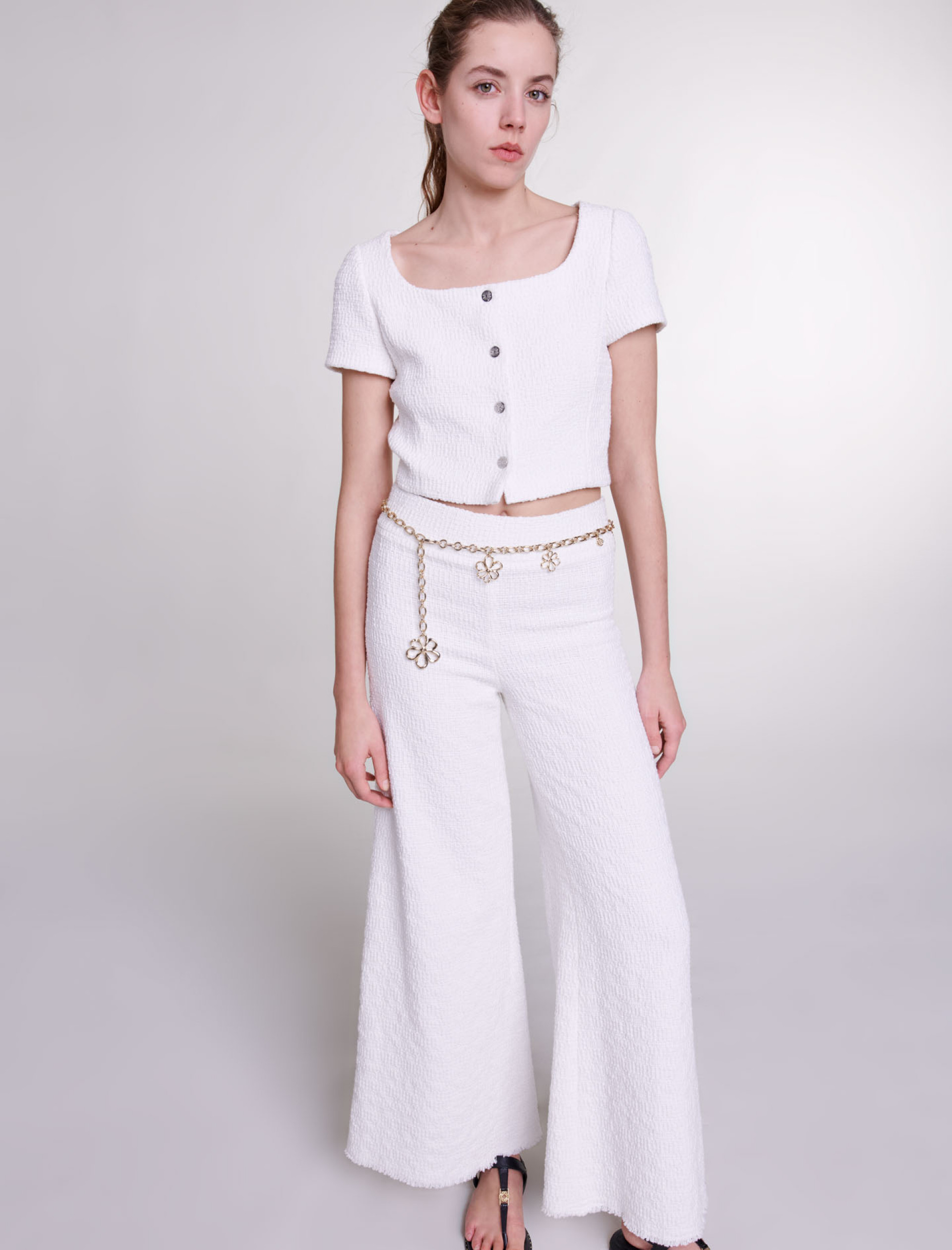 Широкі твідові брюки Широкі твідові брюки