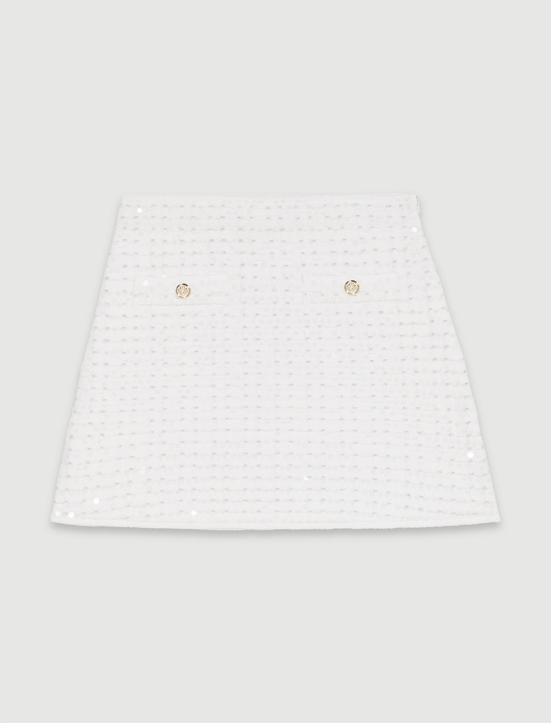 Женская белая юбка с пайетками Женская белая юбка с пайетками