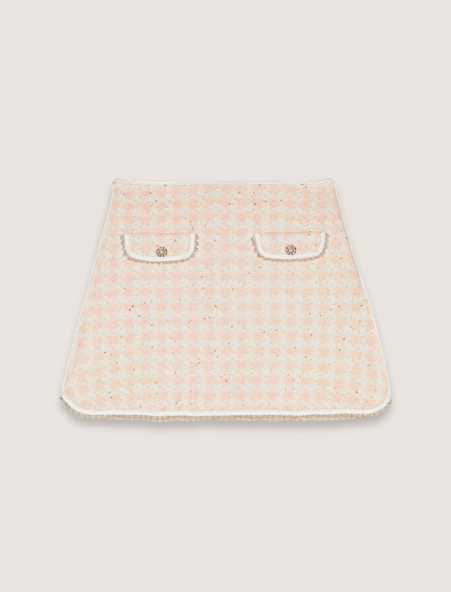 Женская короткая юбка с твидовым эффектом