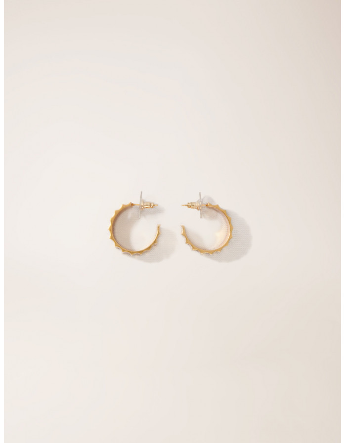 Жіночі мініатюрні золотисті сережки-кільця