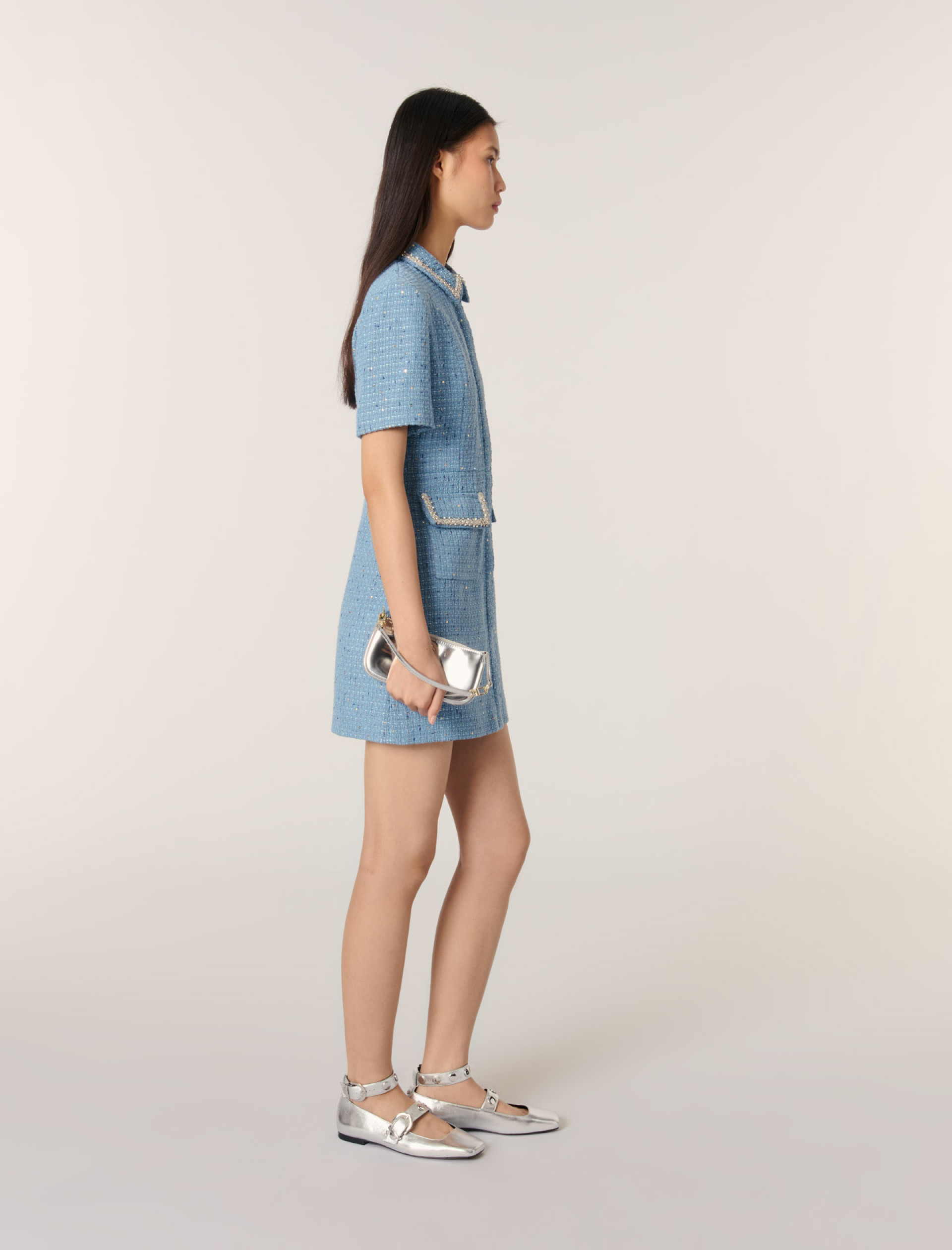 Жіноча твідова сукня з паєтками Жіноча твідова сукня з паєтками