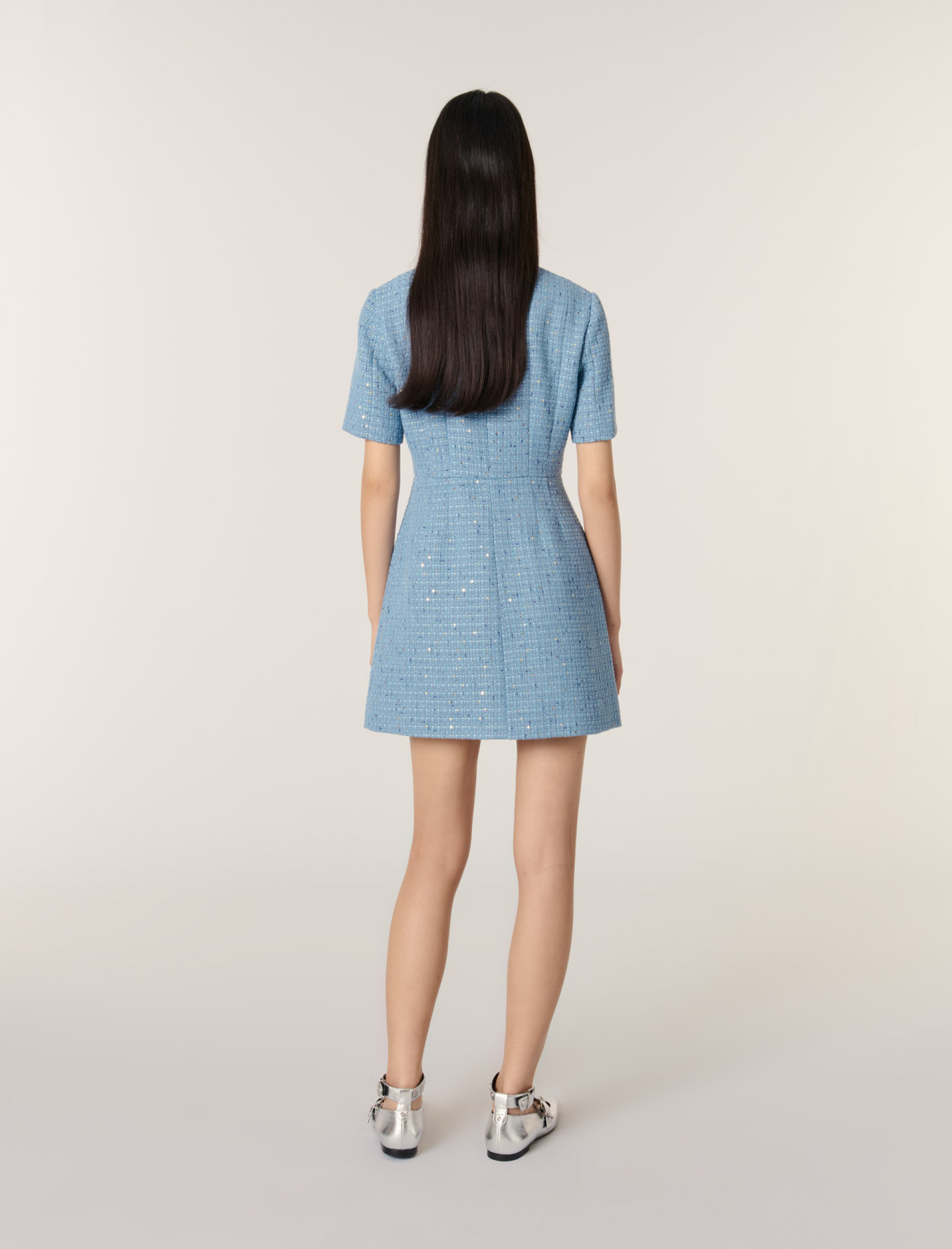 Жіноча твідова сукня з паєтками Жіноча твідова сукня з паєтками