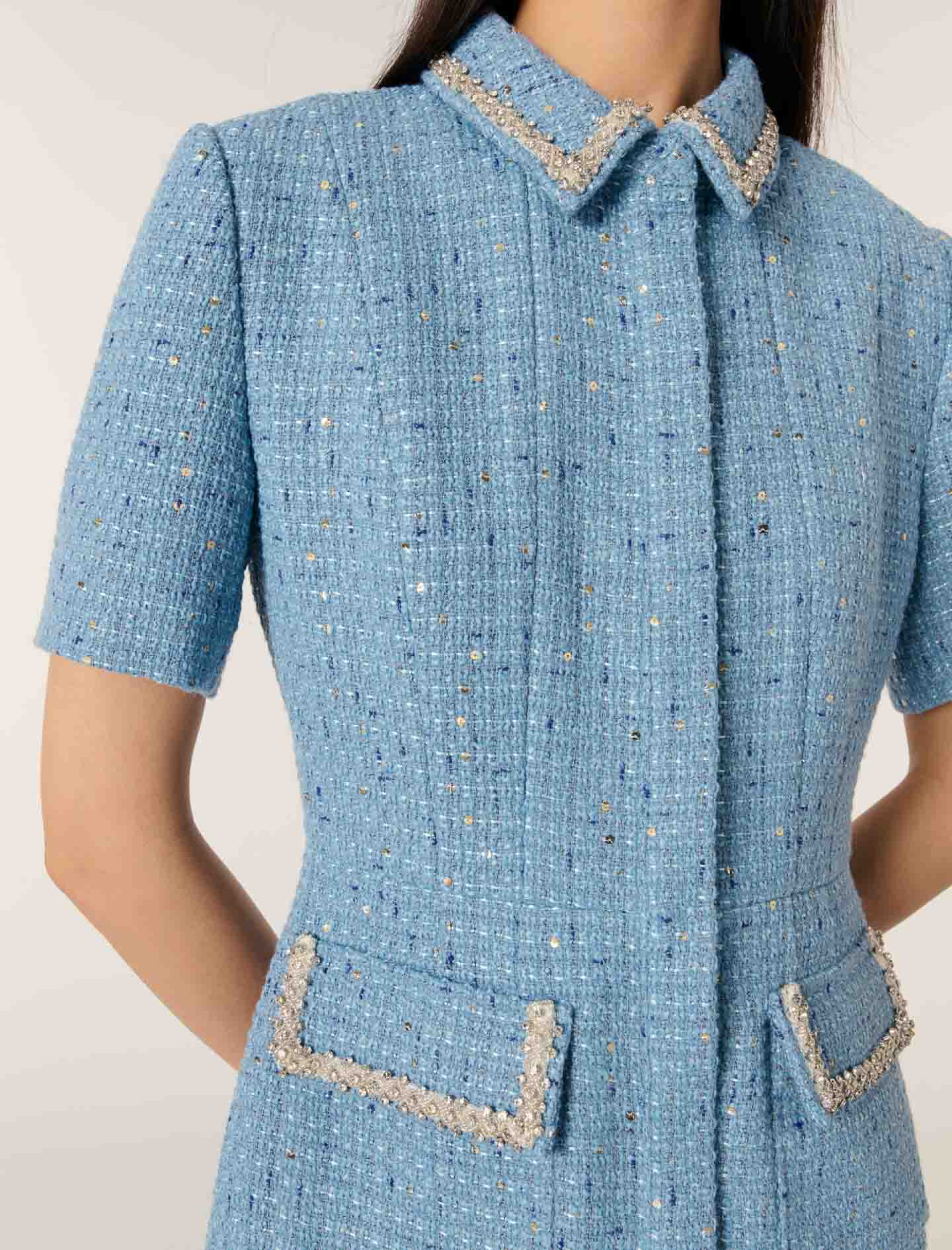 Жіноча твідова сукня з паєтками Жіноча твідова сукня з паєтками