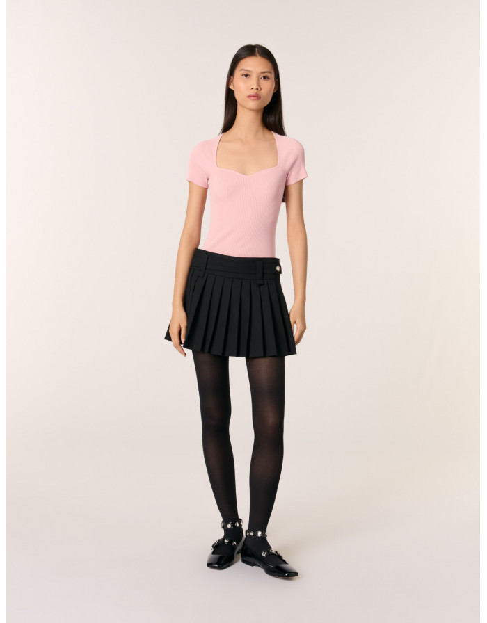 Жіночий трикотажний топ в рубчик