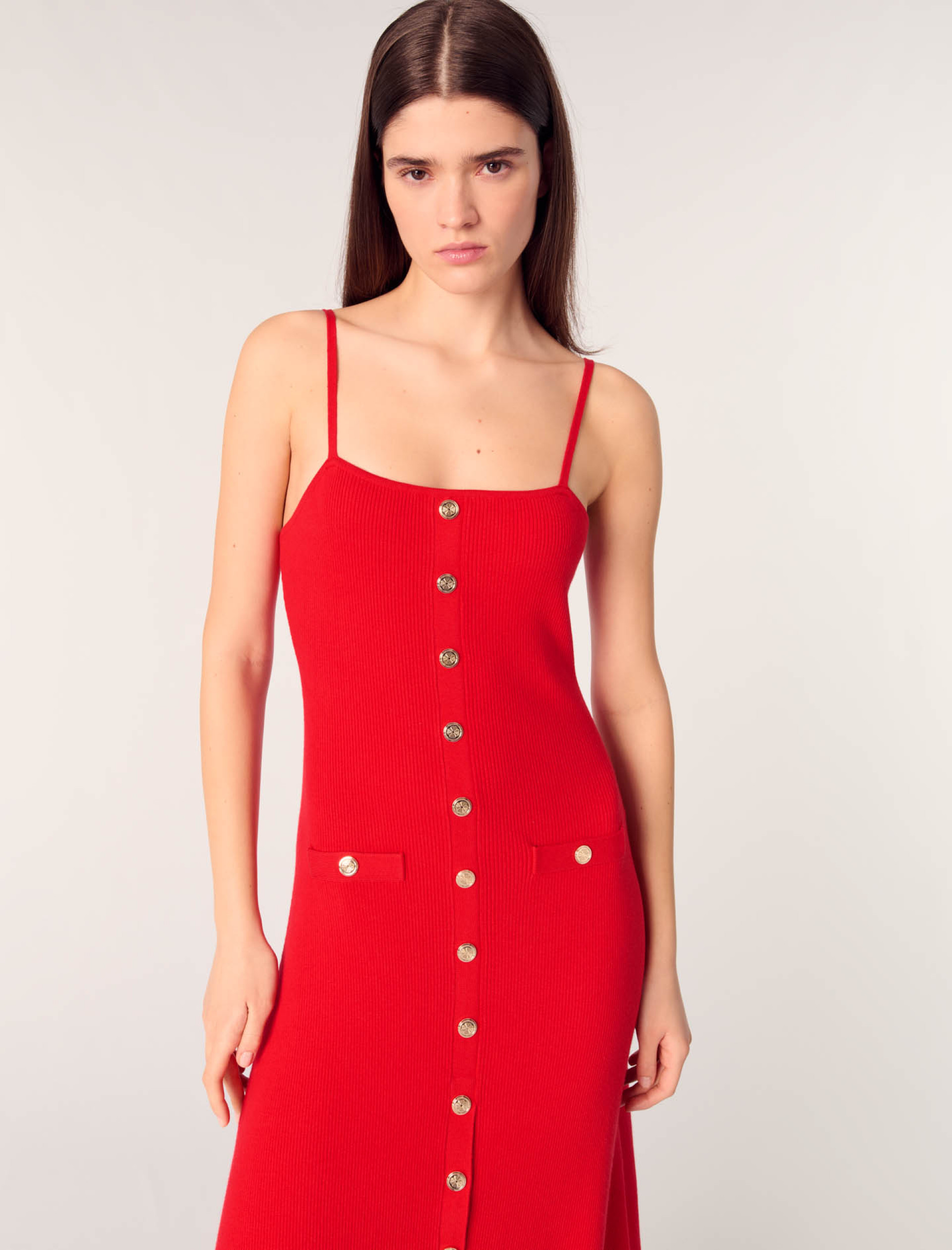 Женское платье миди в рубчик Женское платье миди в рубчик