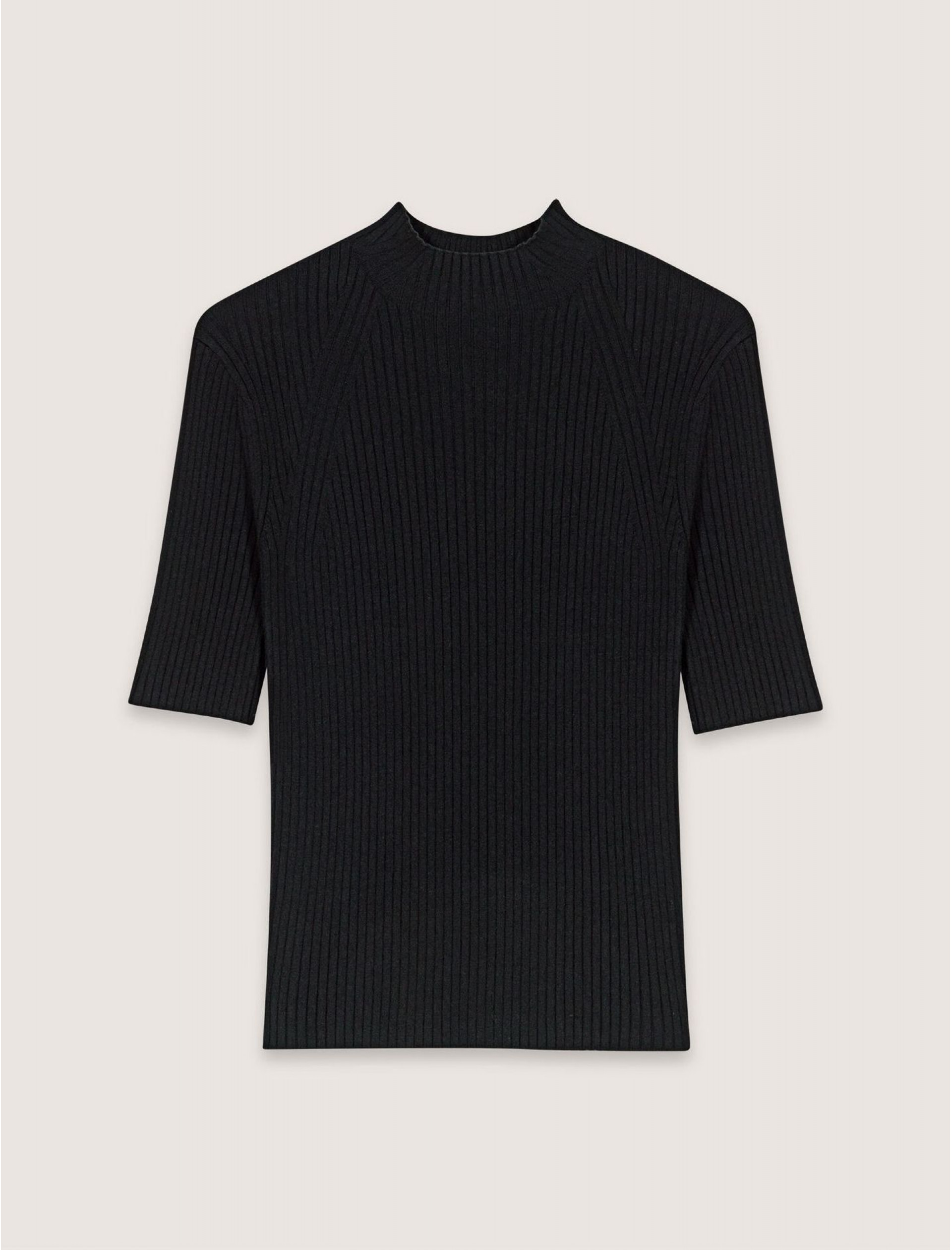 Жіночий трикотажний топ в рубчик