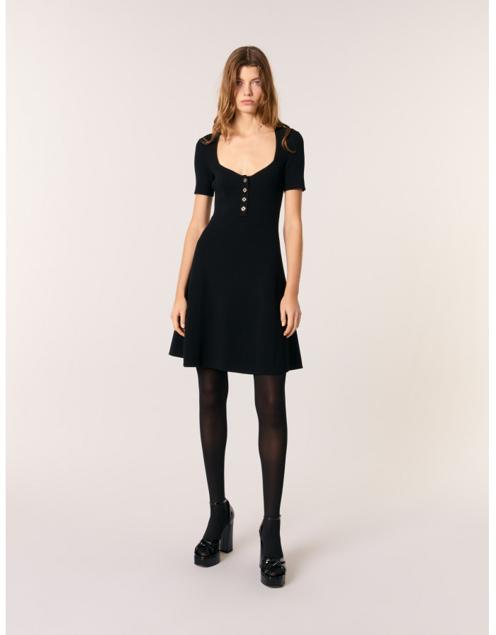 Жіноча трикотажна сукня в рубчик