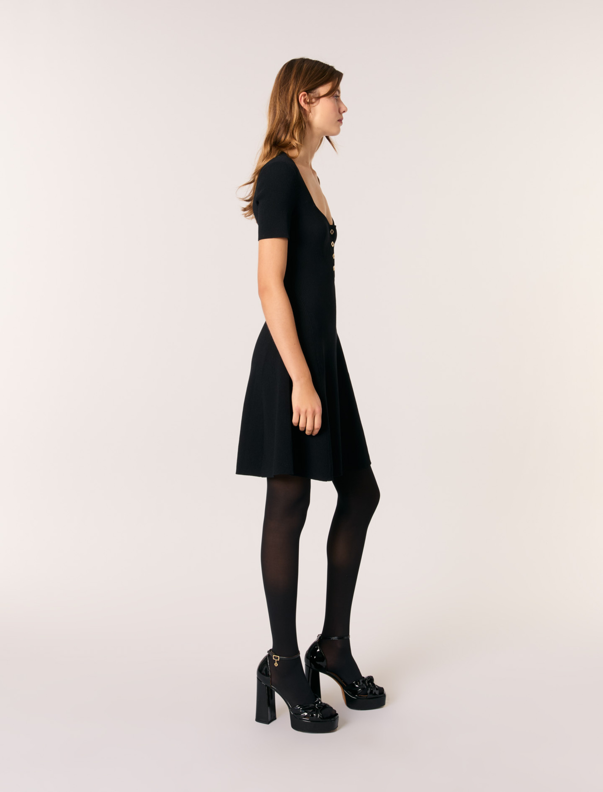 Женское трикотажное платье в рубчик Женское трикотажное платье в рубчик