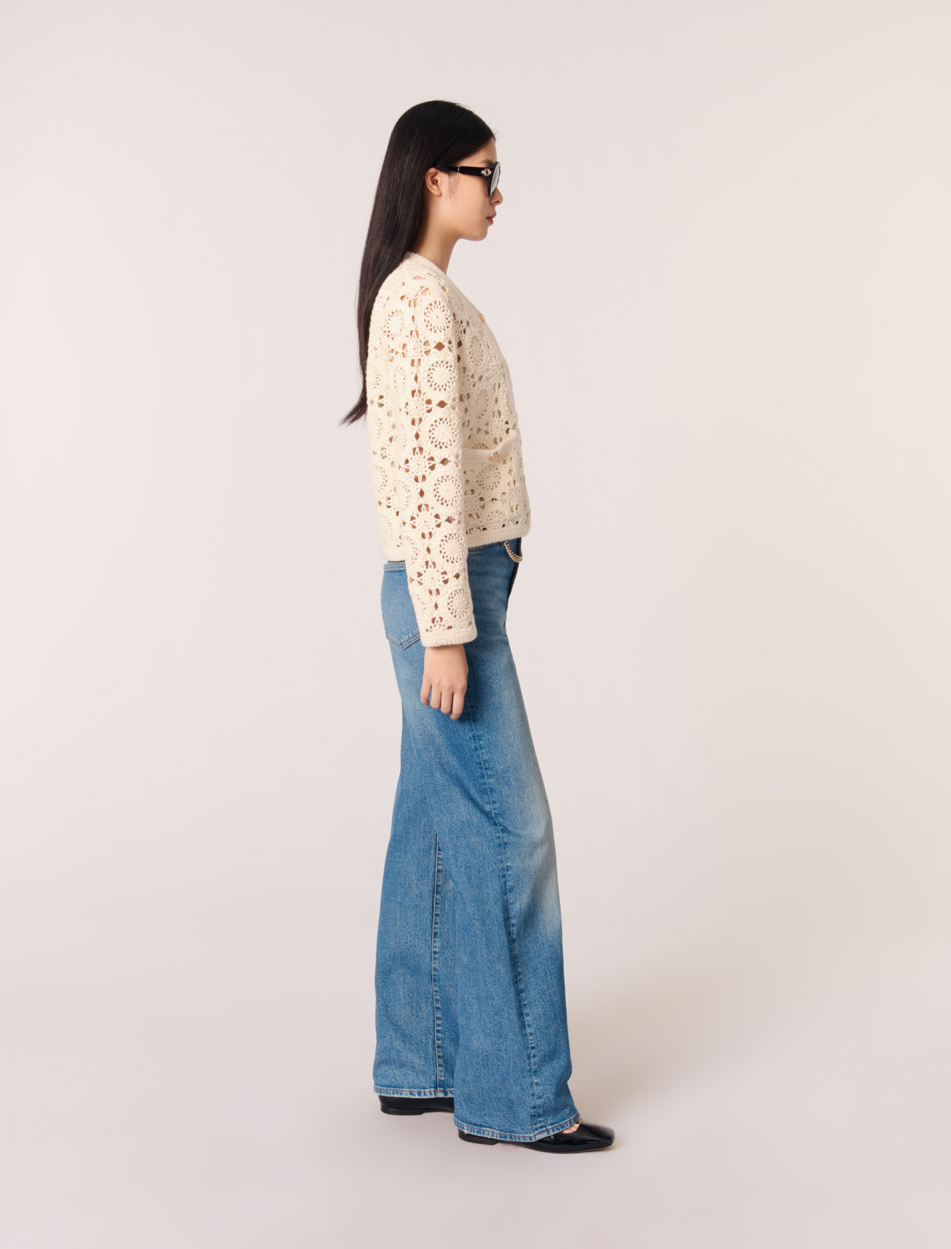 Жіночий кардиган в'язаний гачком