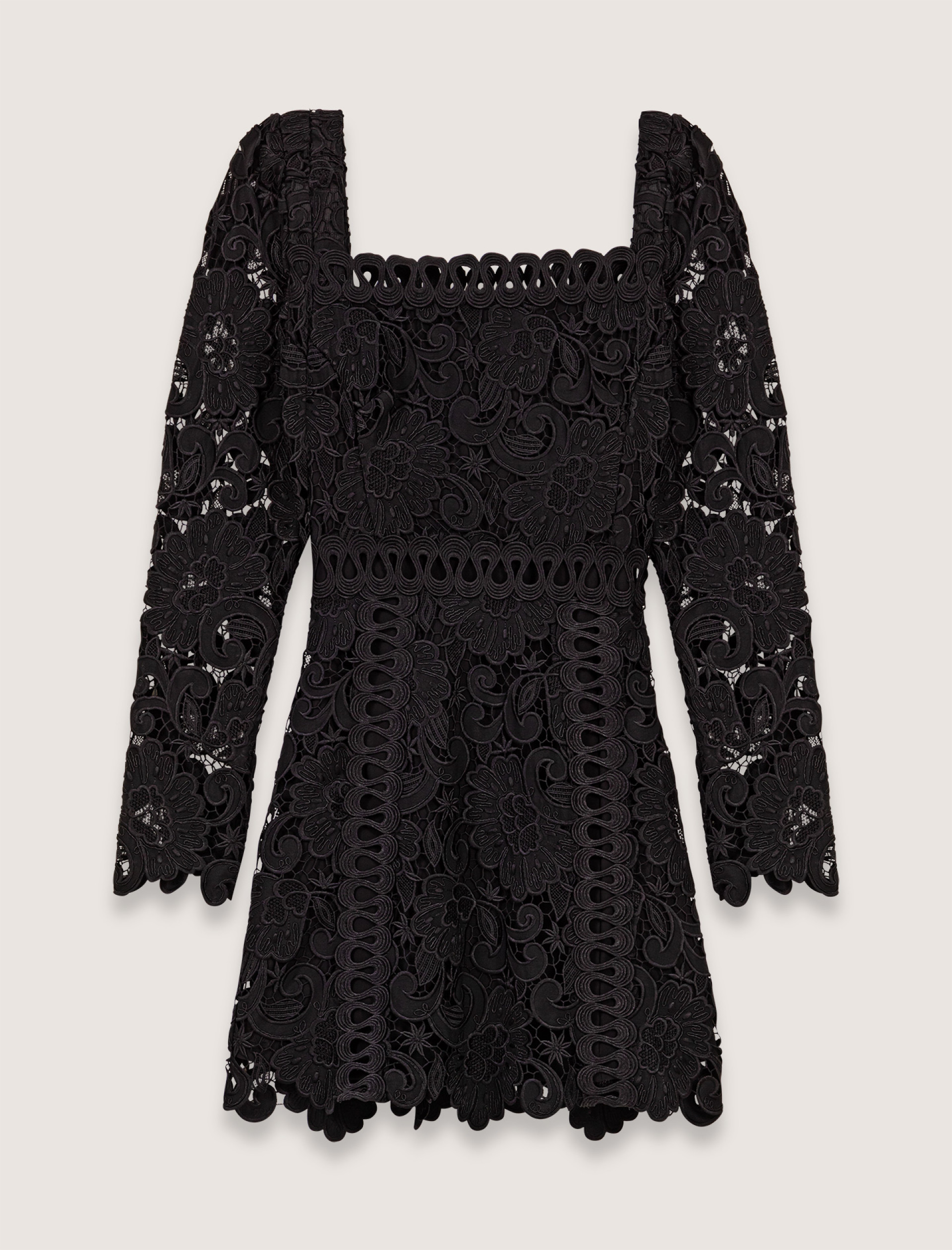 Жіноча коротка гіпюрова сукня