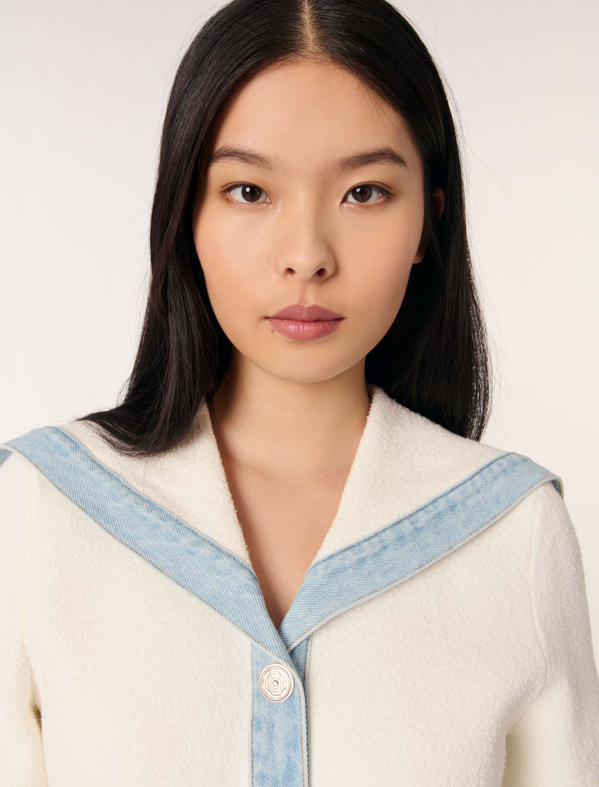 Женский кардиган с матросским воротником Женский кардиган с матросским воротником