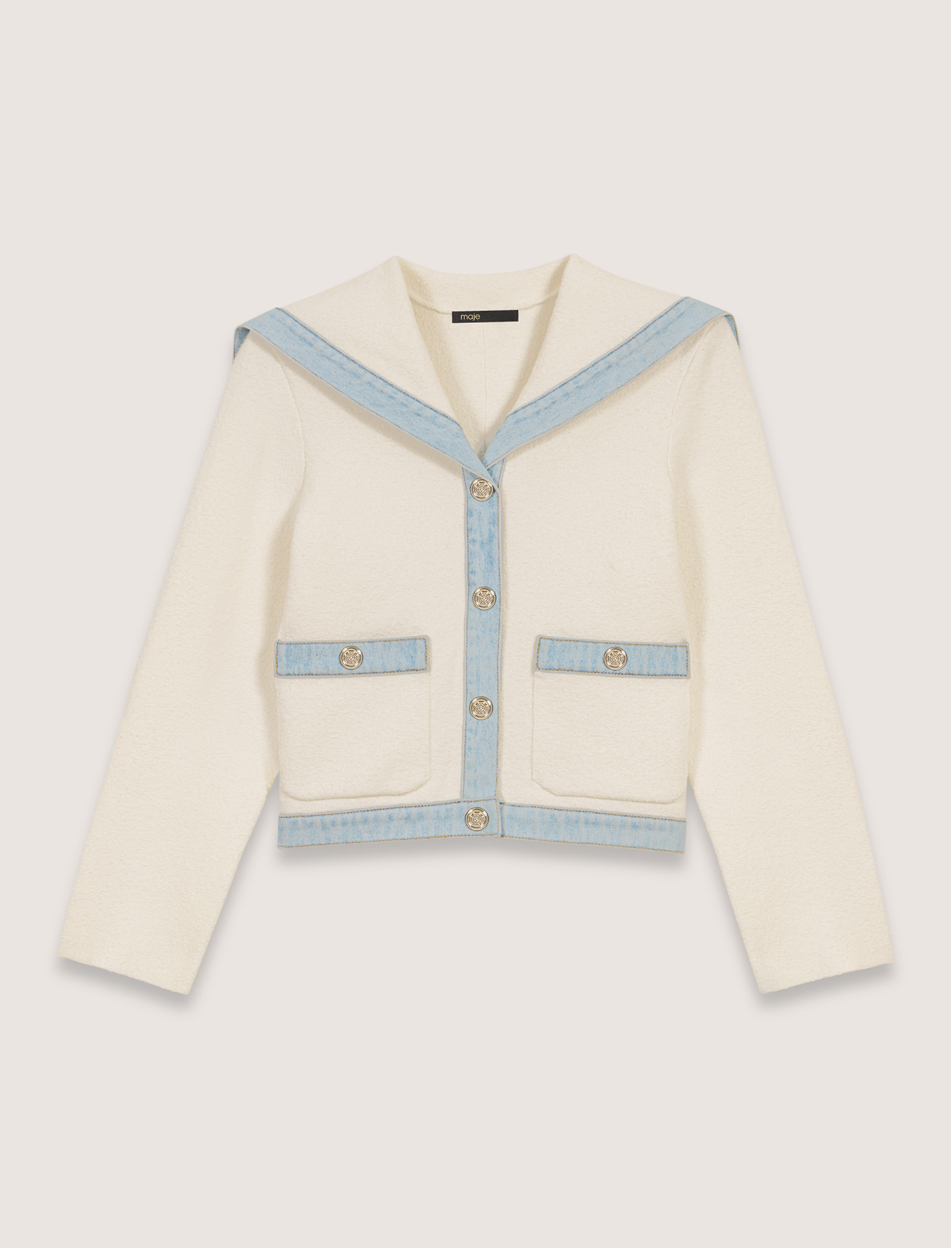 Женский кардиган с матросским воротником Женский кардиган с матросским воротником