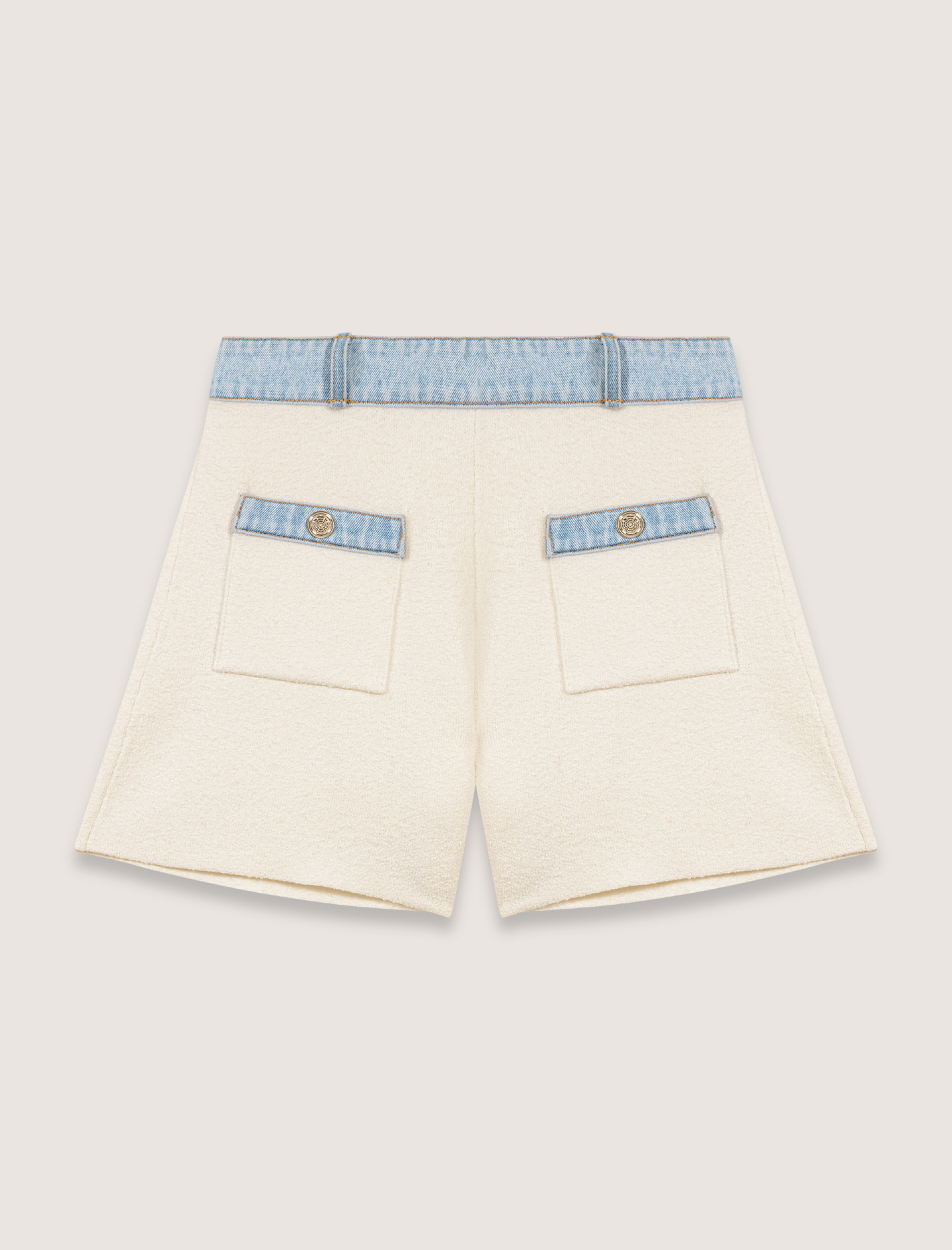 Жіночі шорти з джинсовими вставками