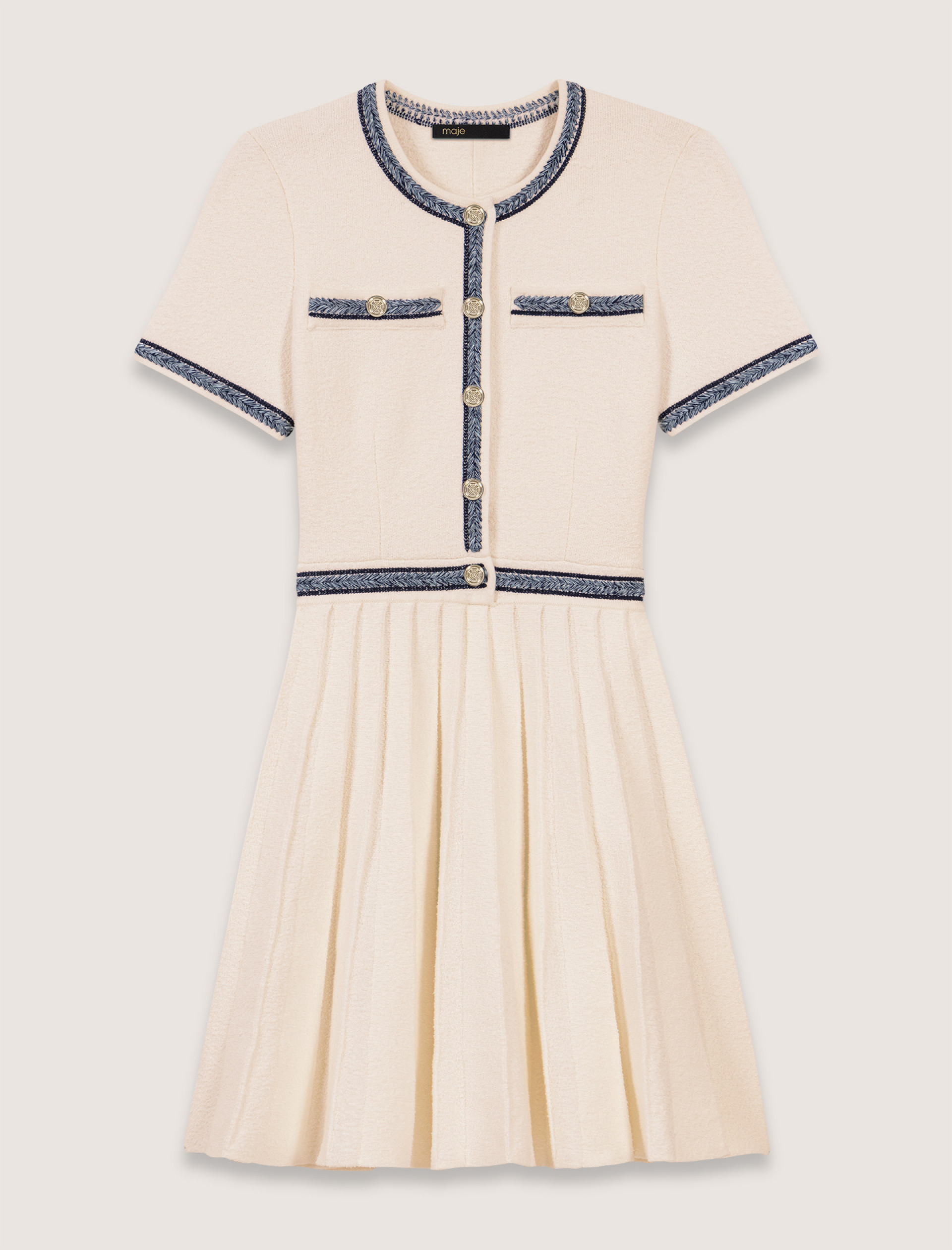 Женское короткое плиссированное платье