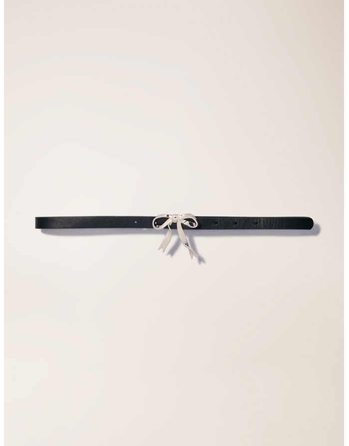 Женский кожаный ремень с бантом