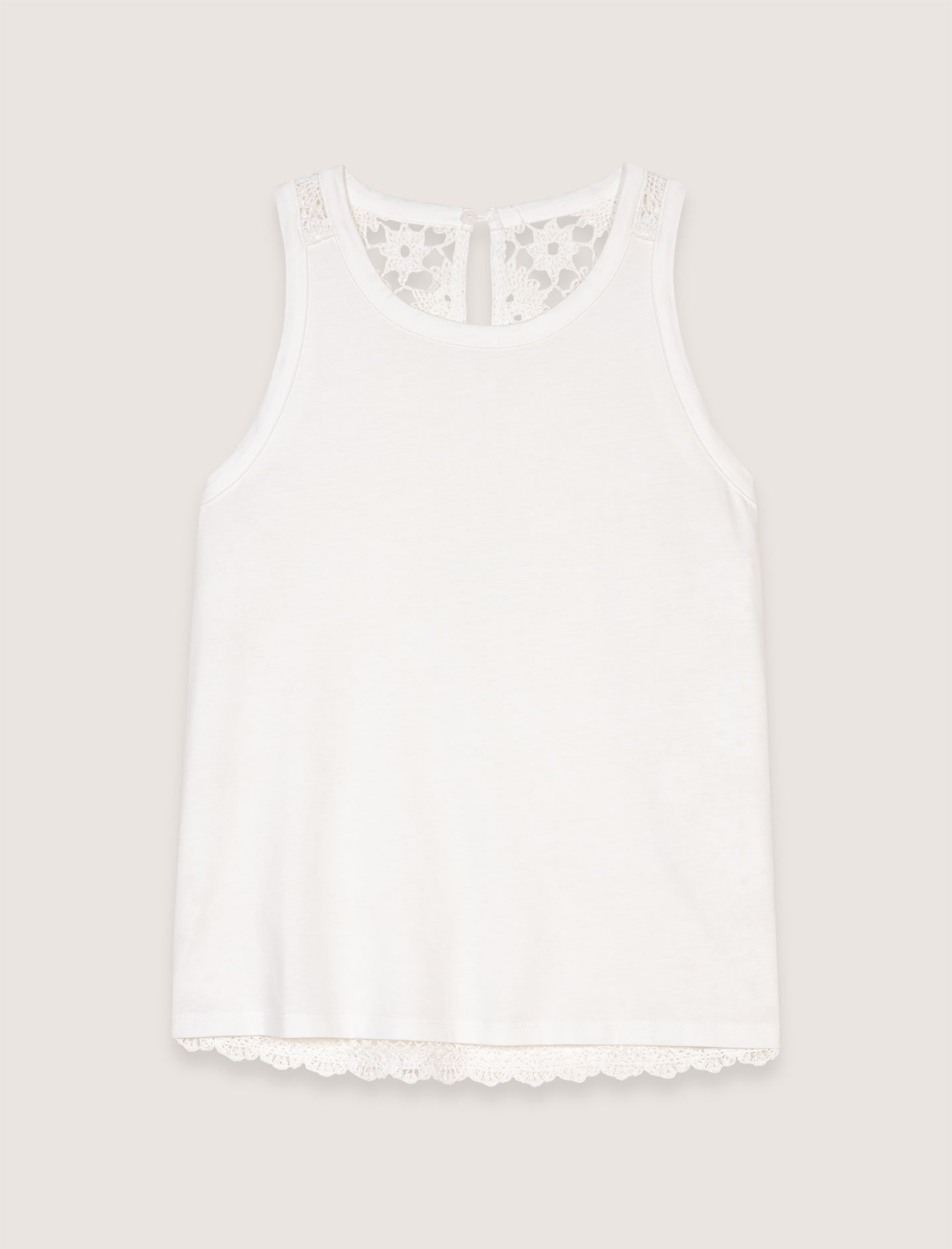 Жіночий топ з в'язаною вставкою на спині