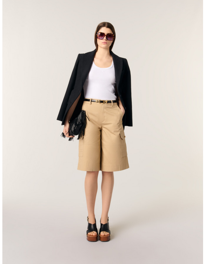 Женские хлопковые шорты-бермуды