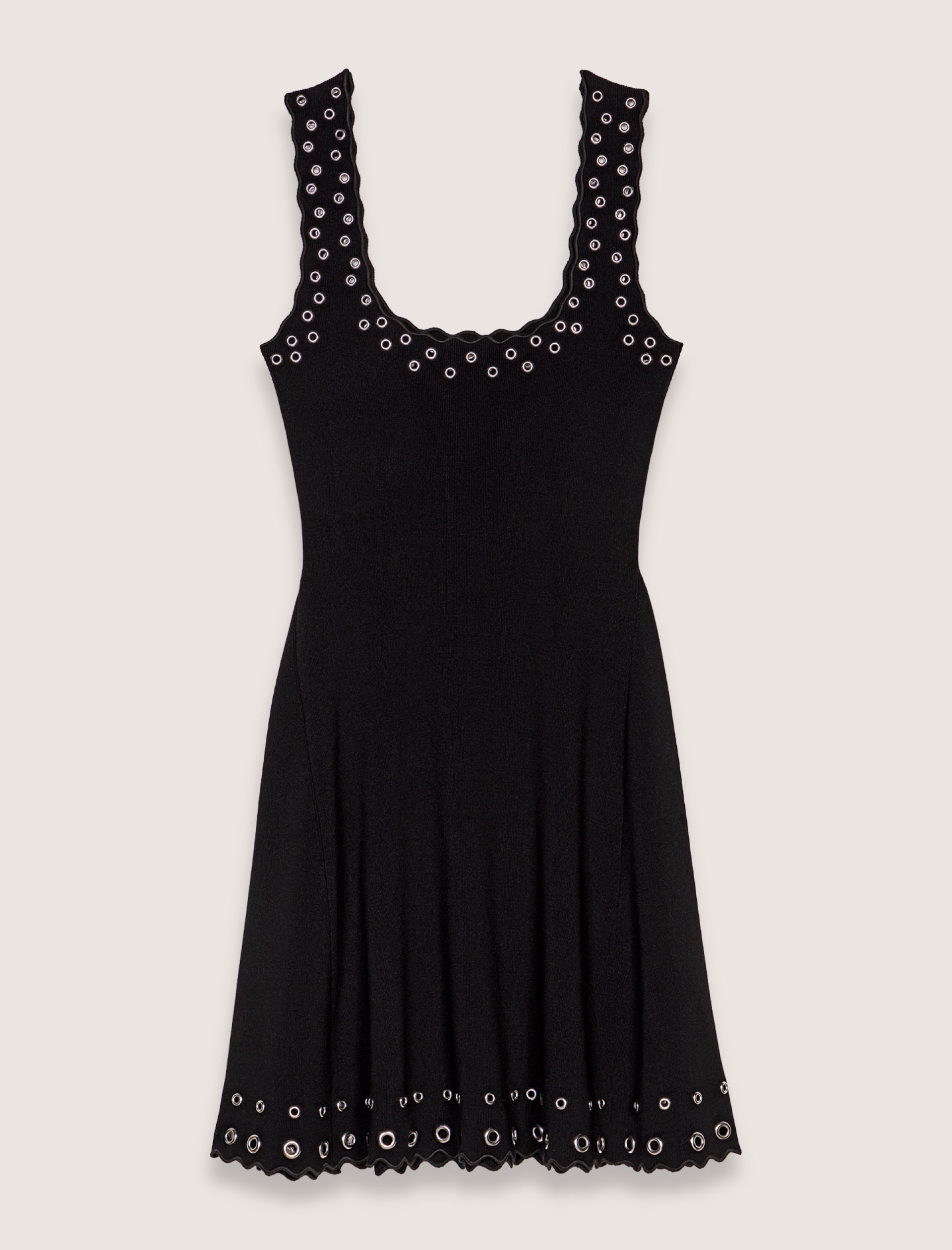 Жіноча коротка сукня з люверсами