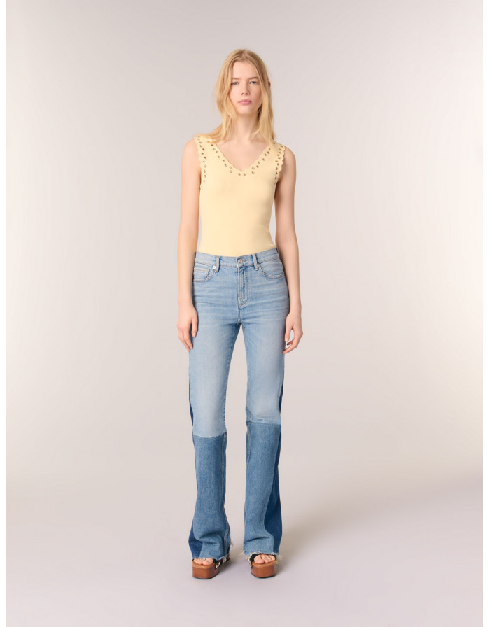 Женский топ с люверсами