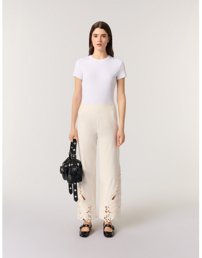 Жіночі брюки з вишивкою