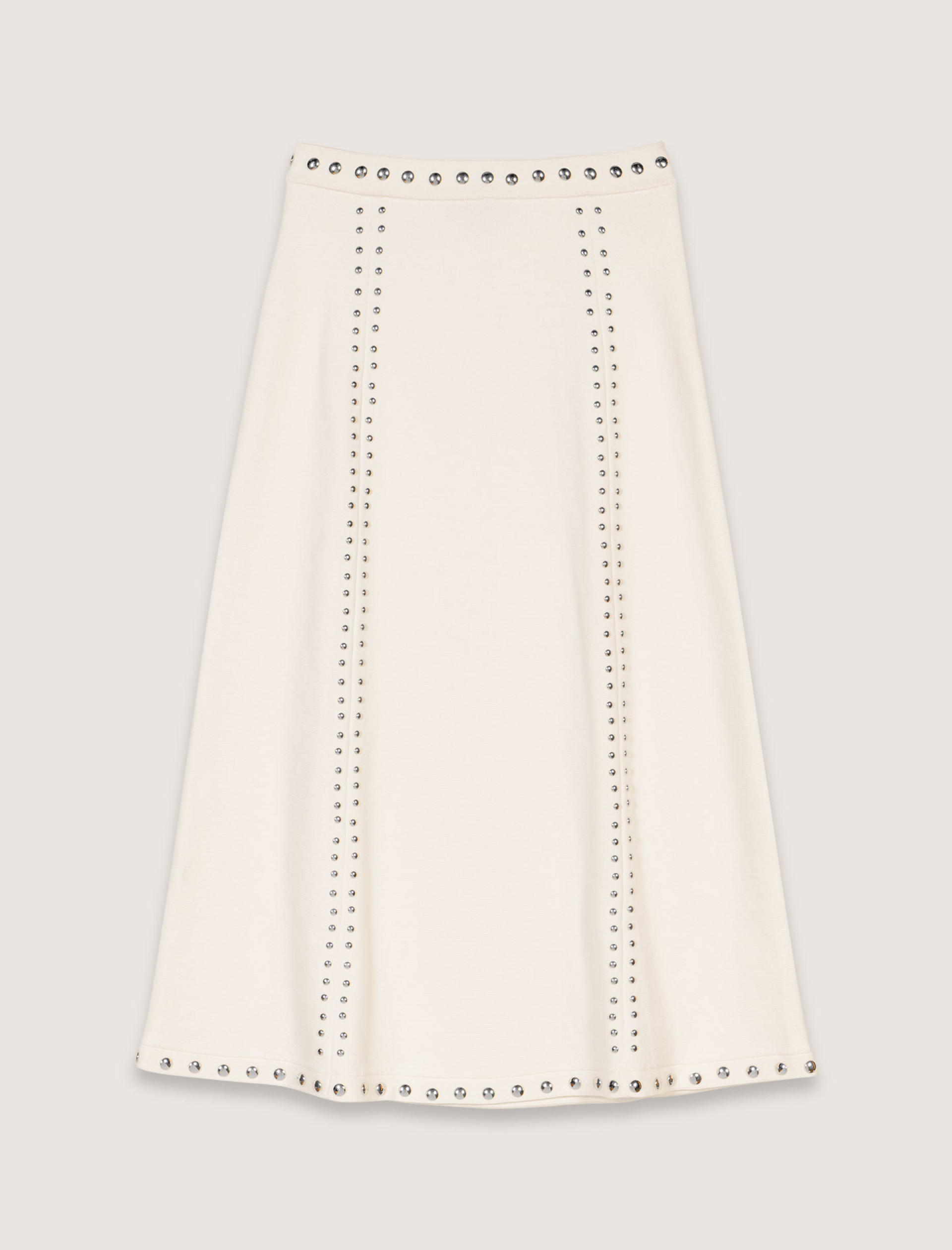 Женская юбка миди с заклепкамиЖенская юбка миди с заклепкамиЖенская юбка миди с заклепками