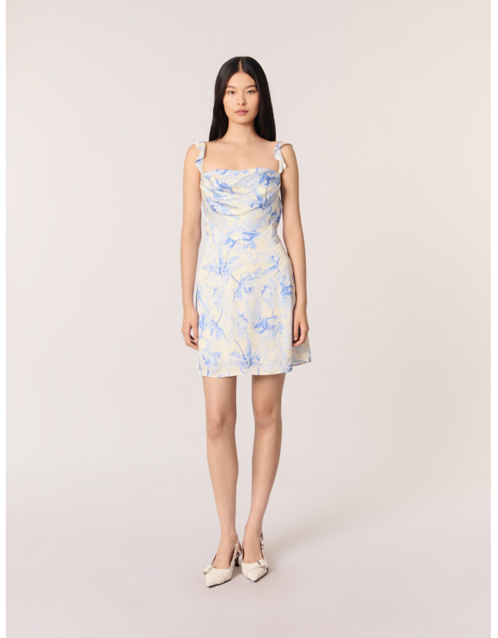 Женское короткое платье с принтом