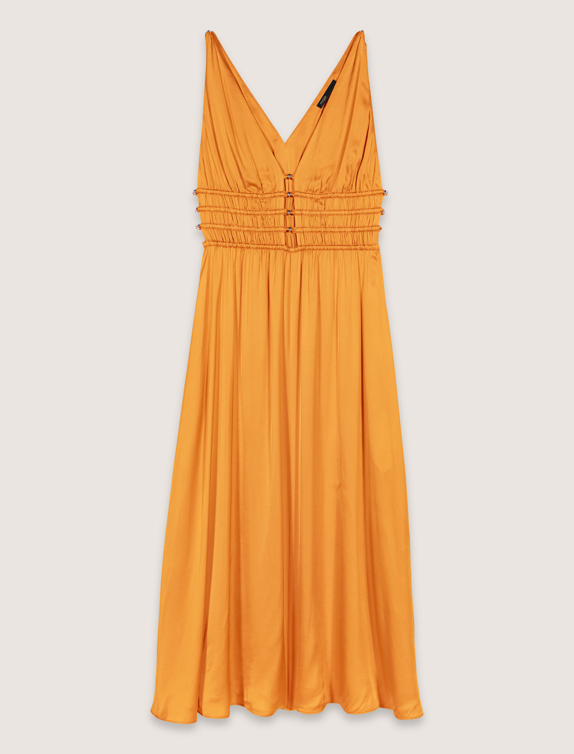 Жіноча сукня максі з атласу