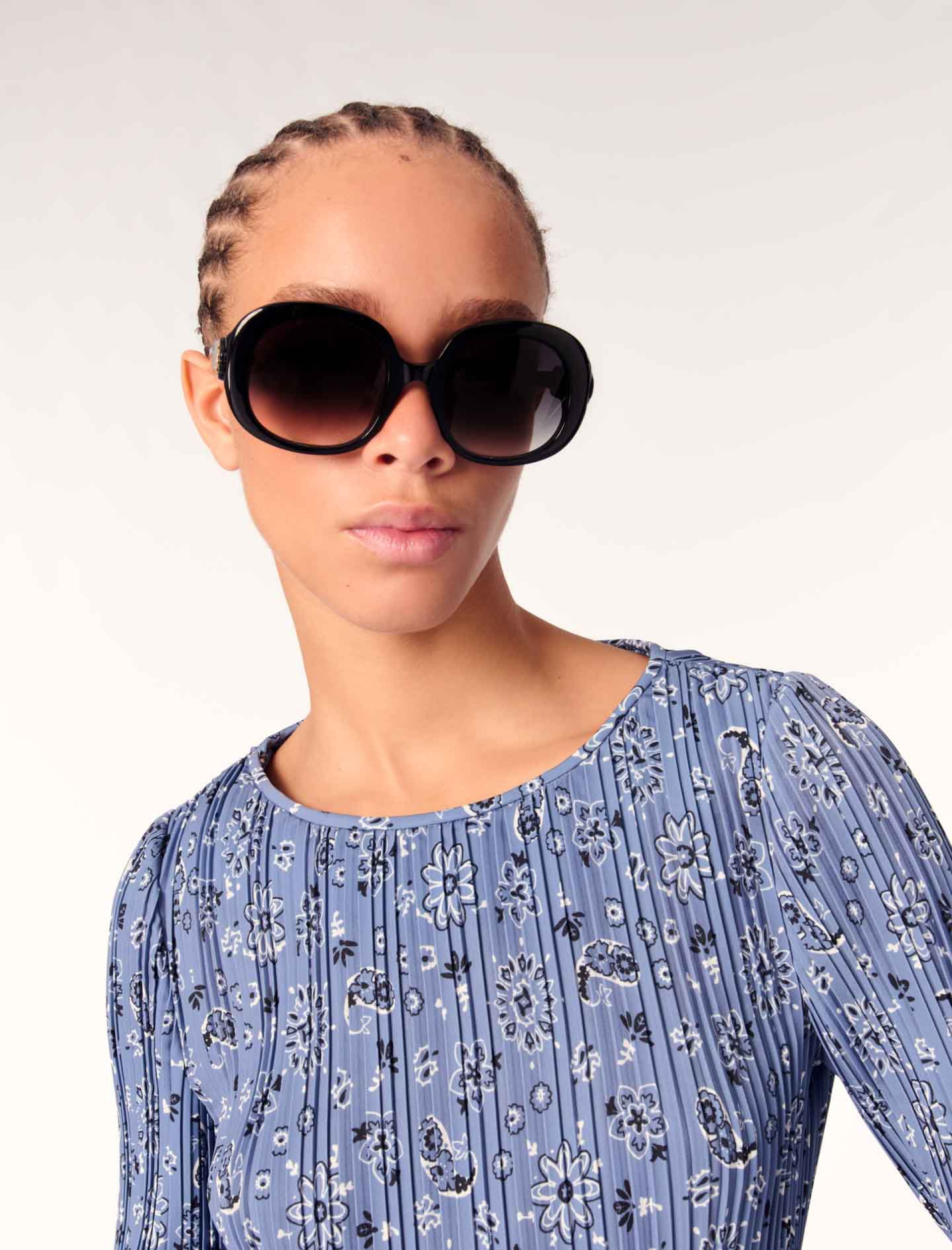 Женское платье-плиссе с принтом