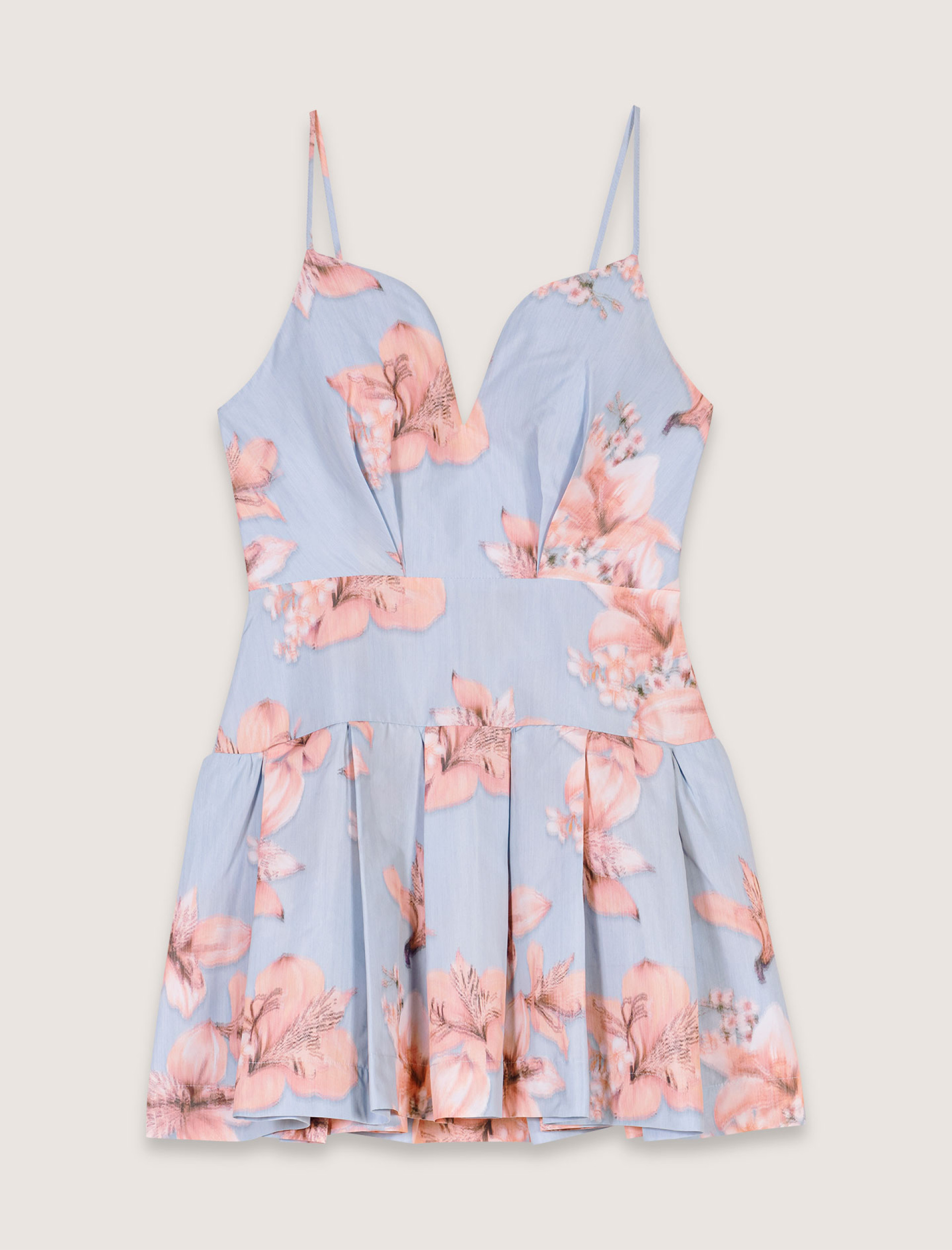 Женское платье из тафты с цветочным принтом Женское платье из тафты с цветочным принтом