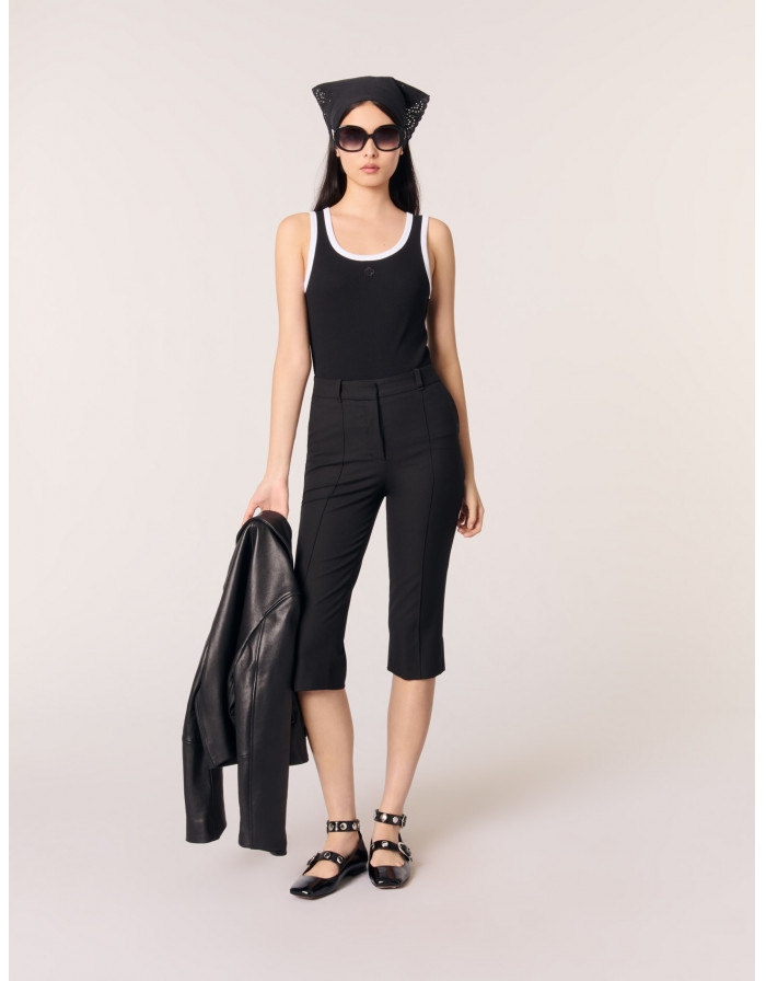 Женский топ с контрастными вставками