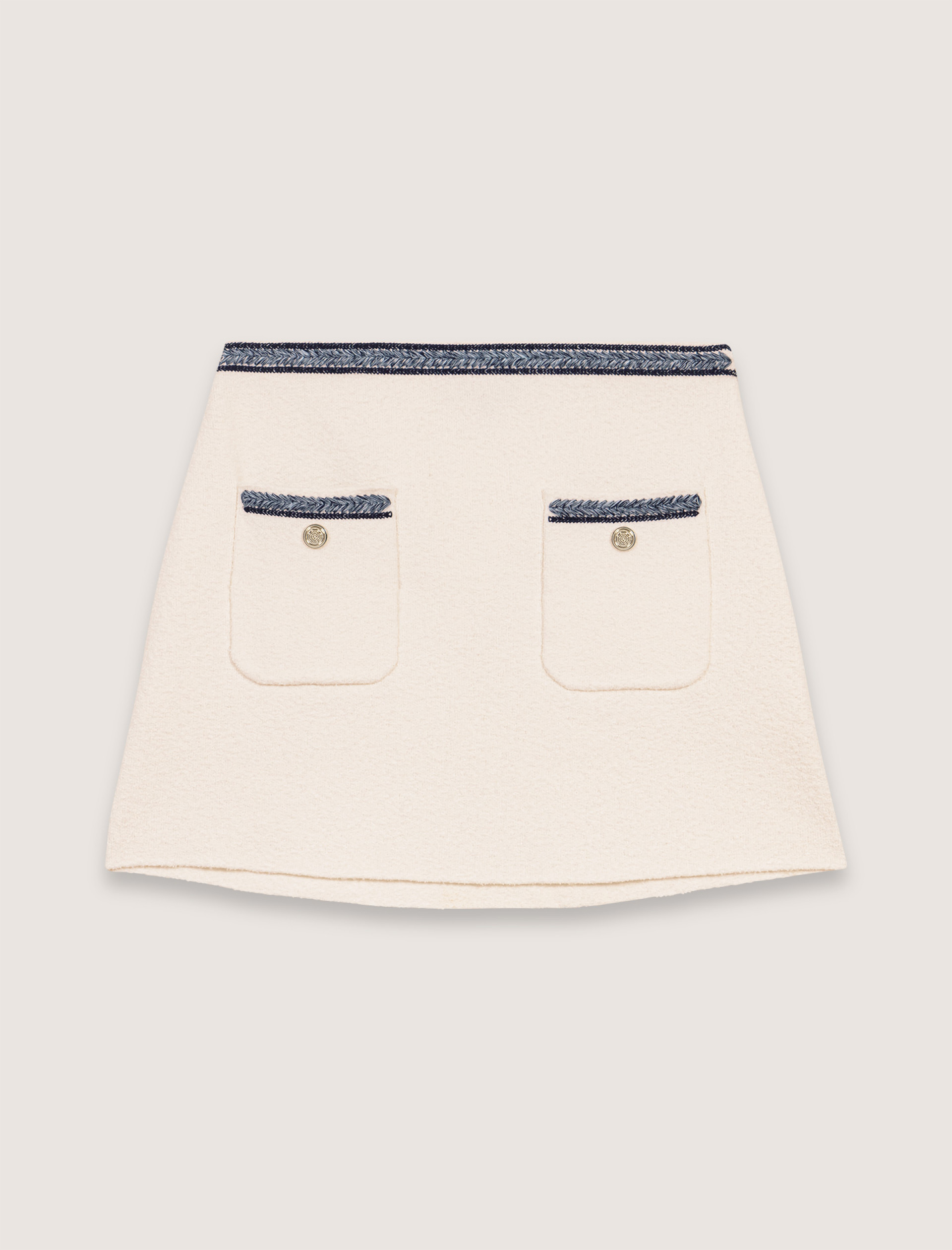 Женская юбка с контрастной вышивкой Женская юбка с контрастной вышивкой