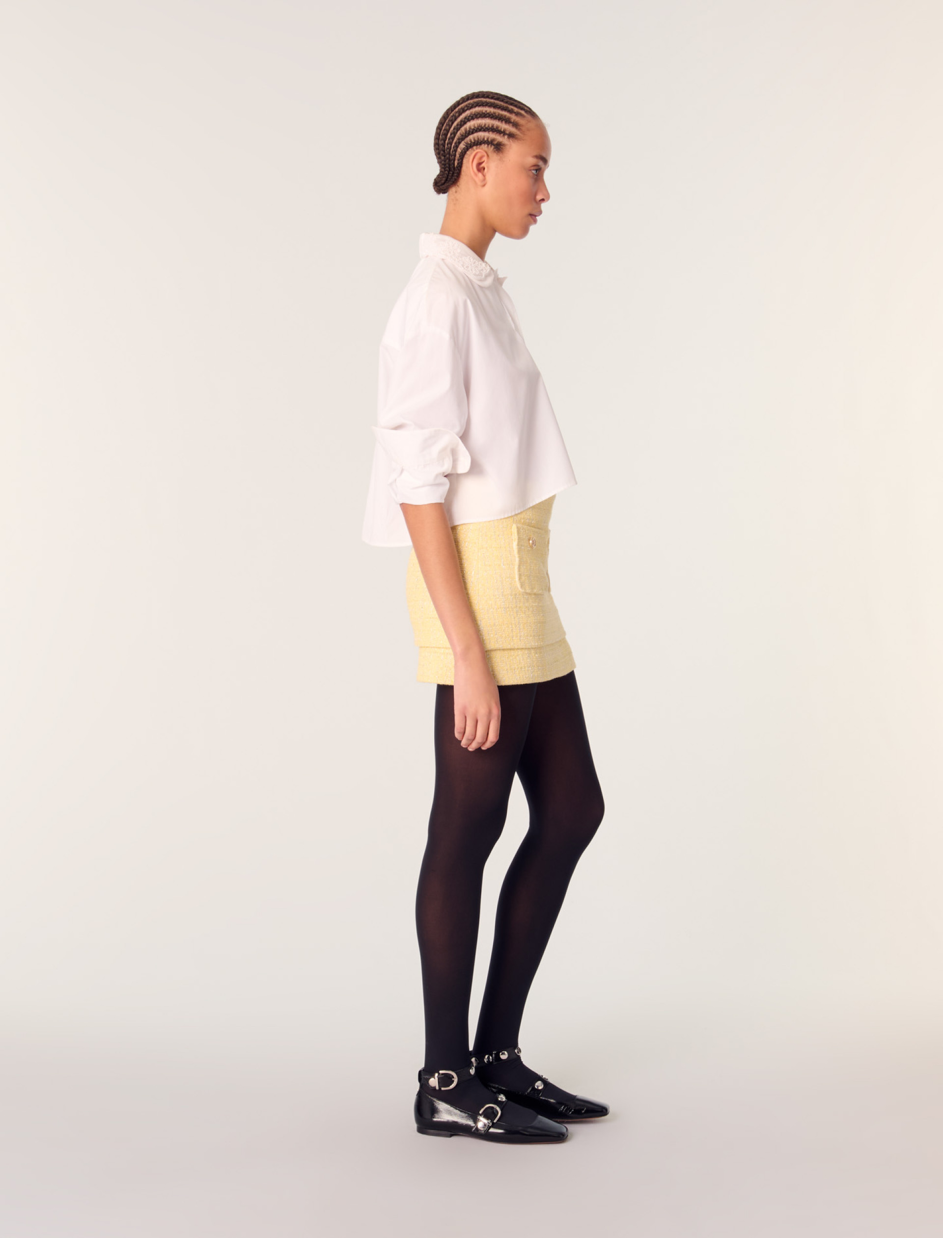 Женская мини-юбка из твида