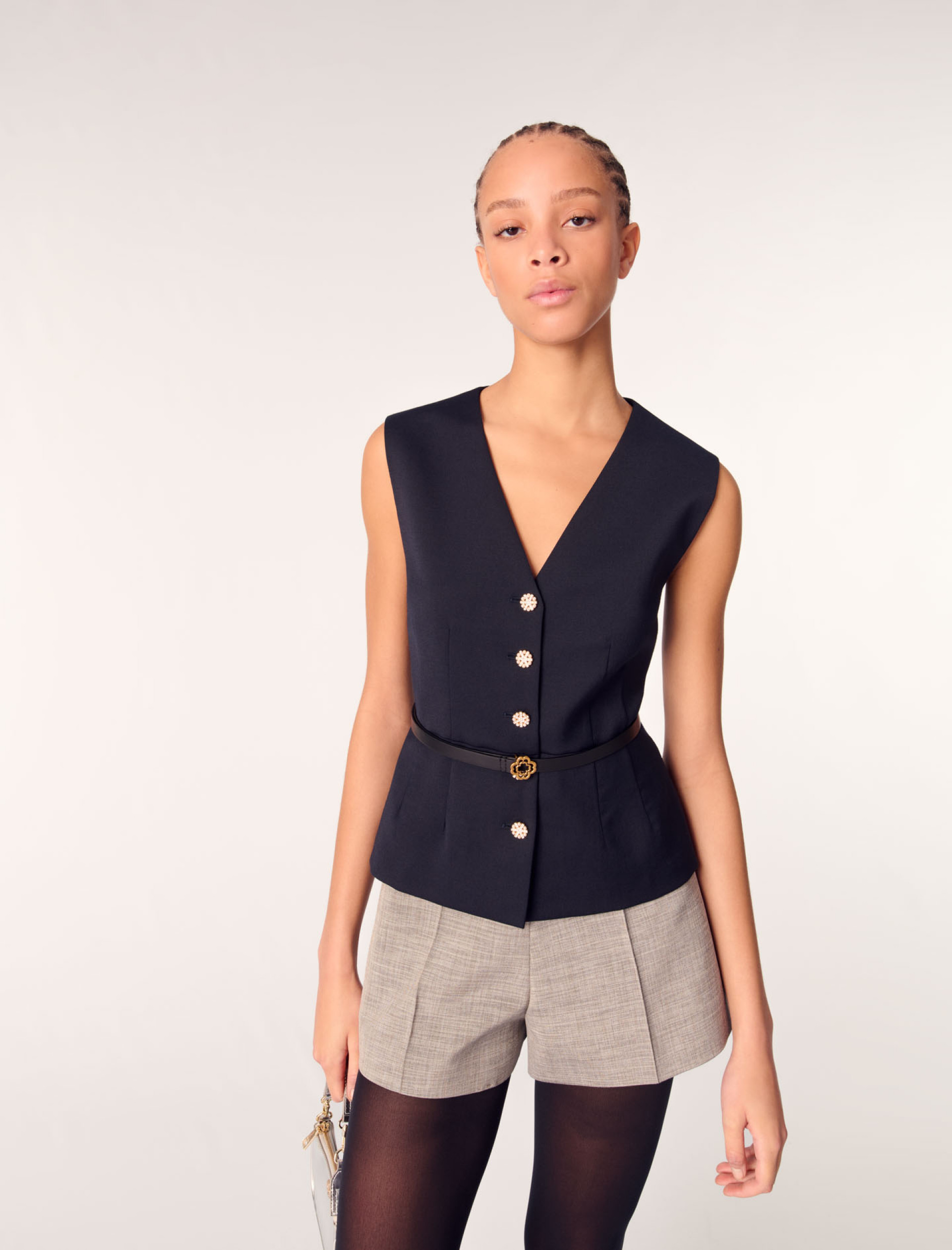 Жіночий жилет зі змішаної вовни