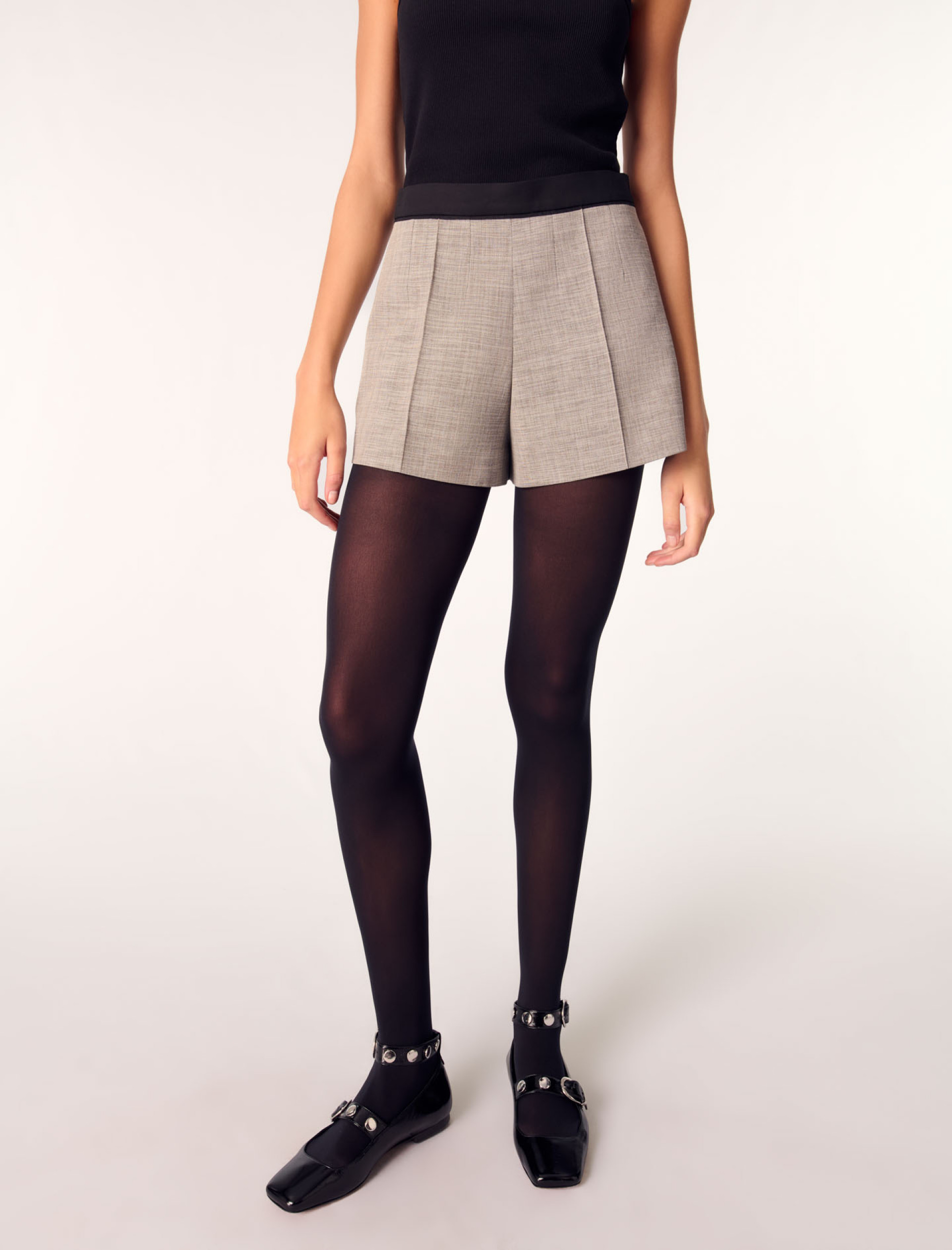 Жіночі шорти з контрастним поясом