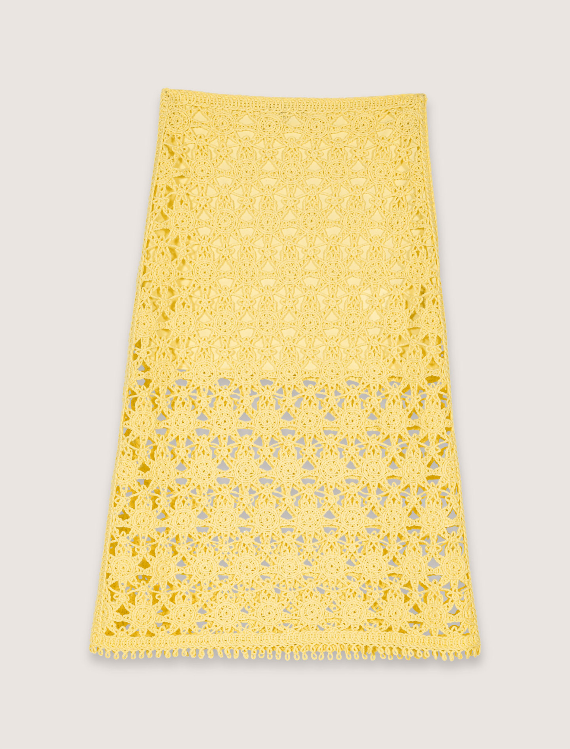 Жіноча довга спідниця в'язана гачком